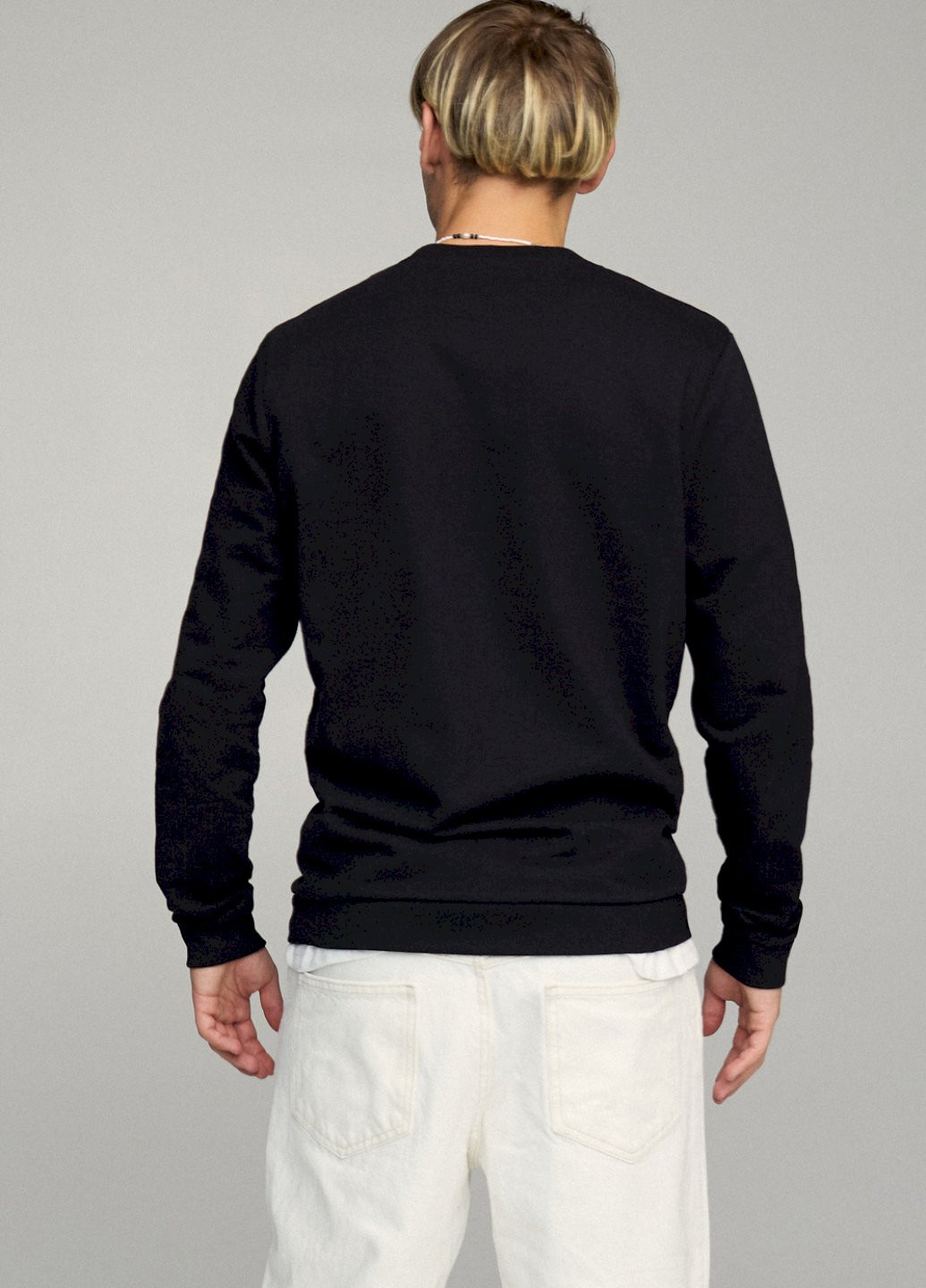 Чорний світшот чоловічий basic /no flis/ YAPPI малюнок (251424266)