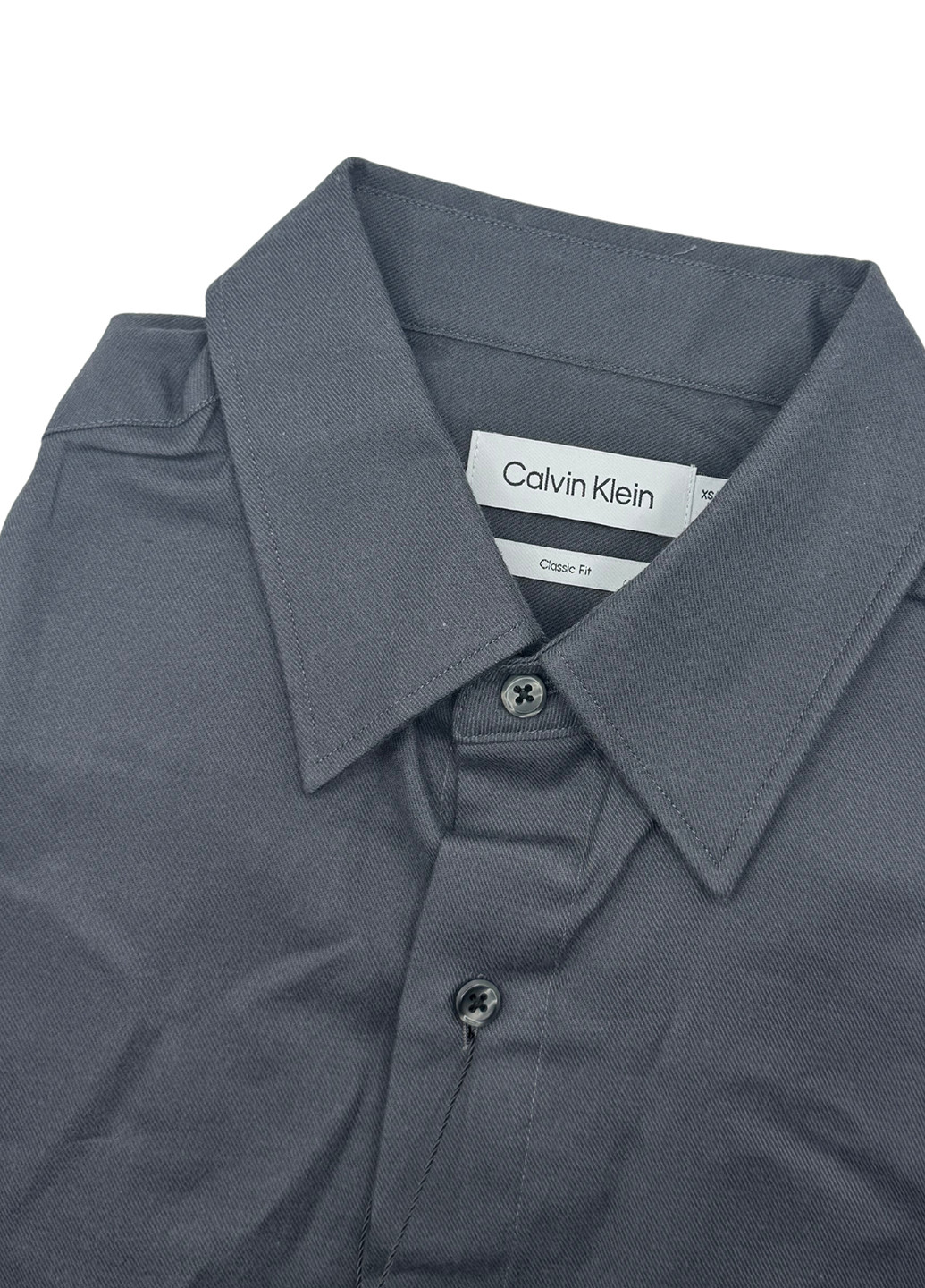 Темно-серая кэжуал рубашка однотонная Calvin Klein