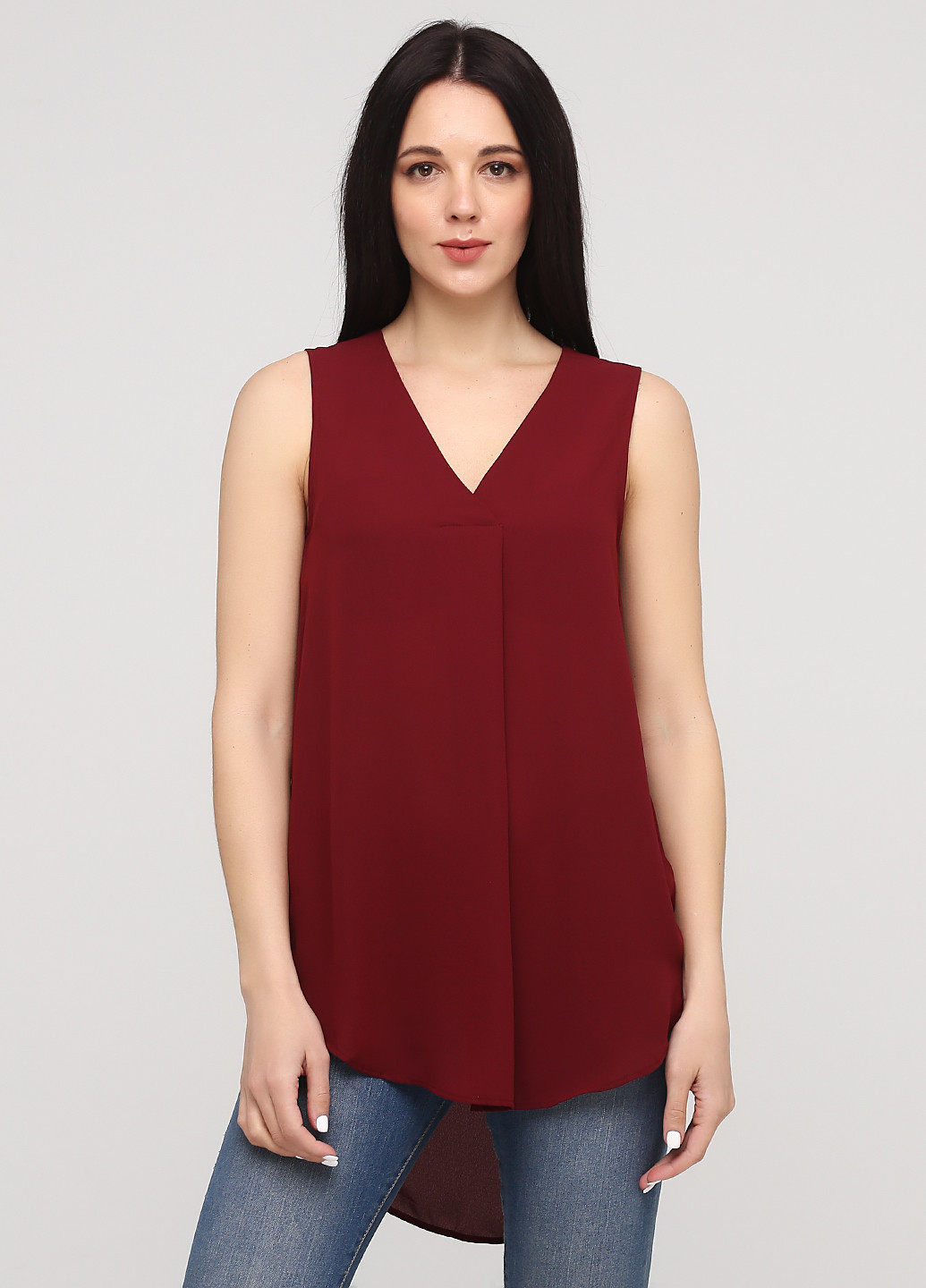 Бордовая летняя блуза H&M