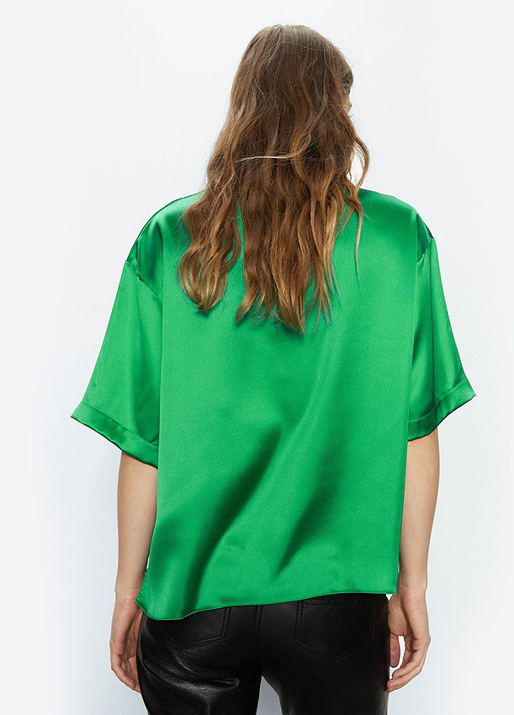 Зелёная блуза Warehouse