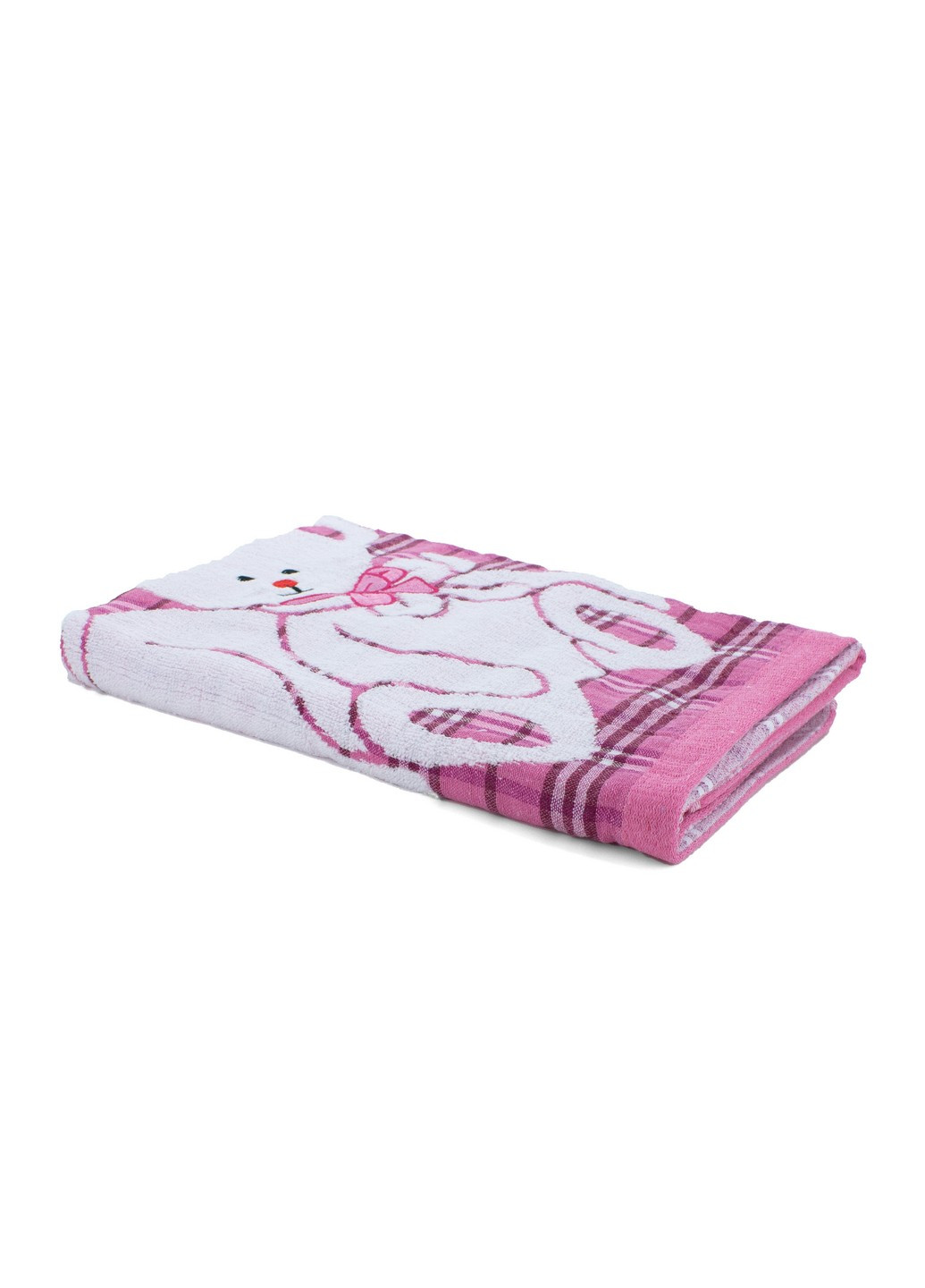 Home банное полотенце изо льная и махры «мишка и ромашки», 70х140 см розовый производство - Китай