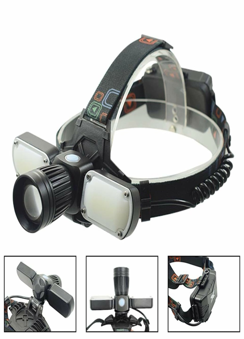 Ліхтар налобний світлодіодний акумуляторний ліхтарик на лоб (68969764) Francesco Marconi (206851225)
