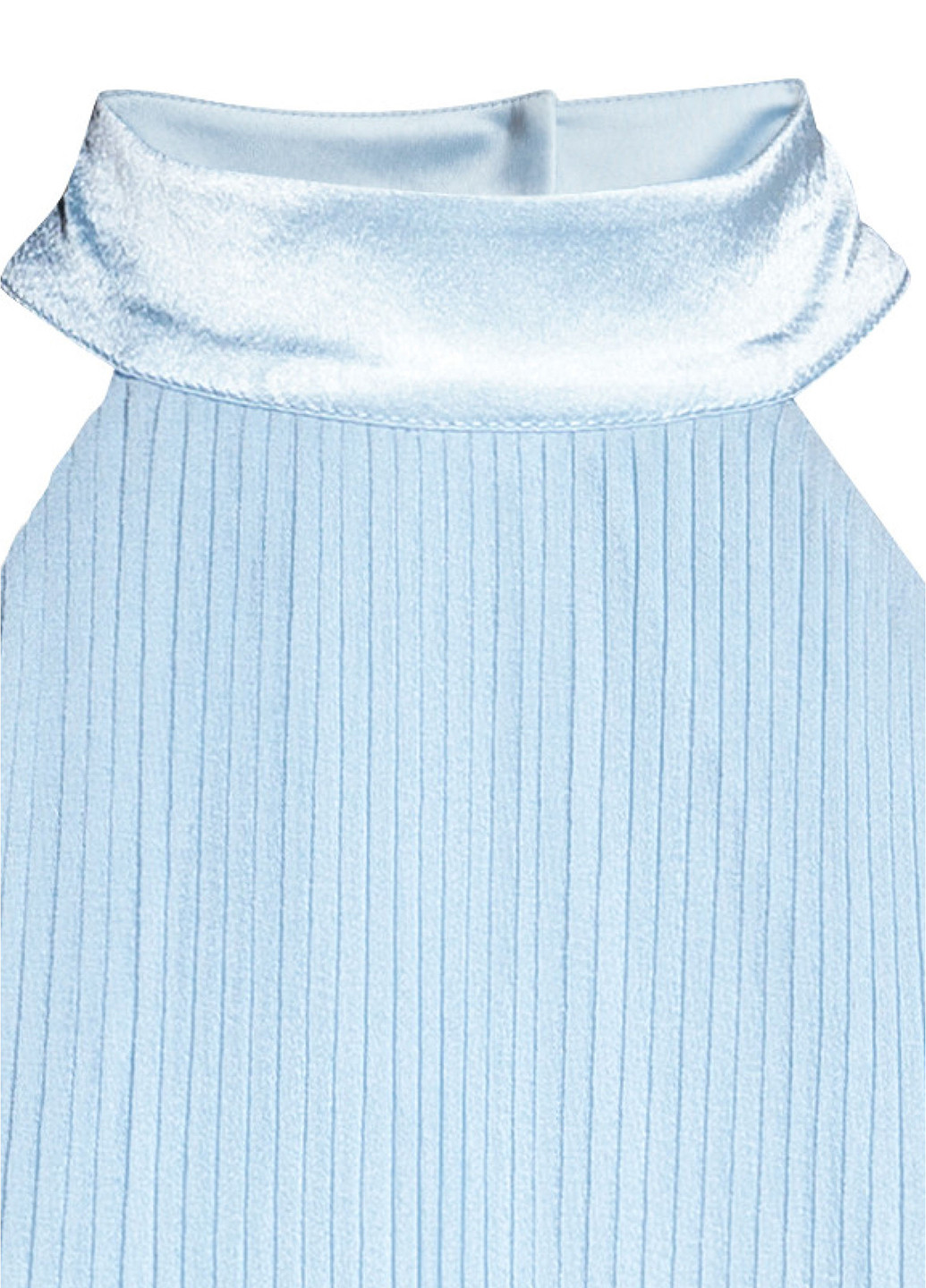Голубое кэжуал платье плиссированное H&M однотонное