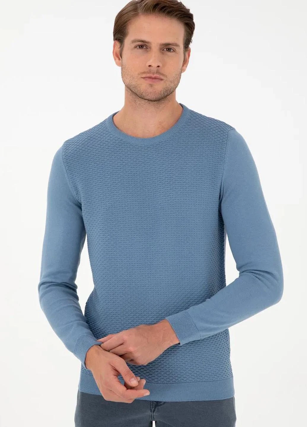 Блакитний демісезонний джемпер джемпер Pierre Cardin