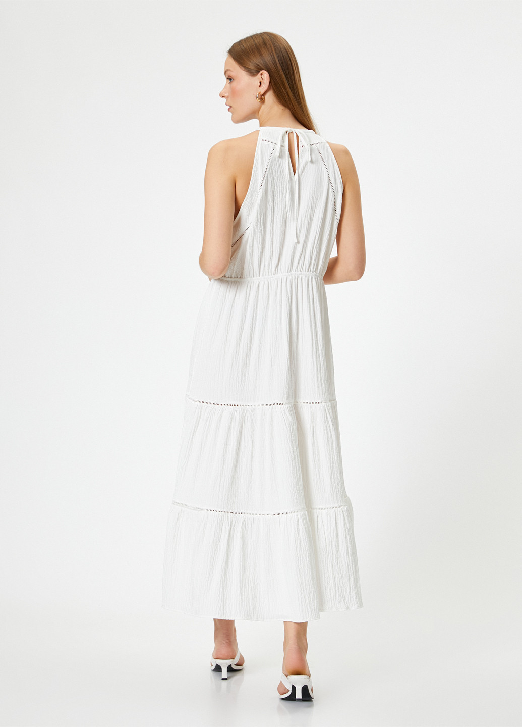 Білий святковий, кежуал сукня а-силует KOTON однотонна