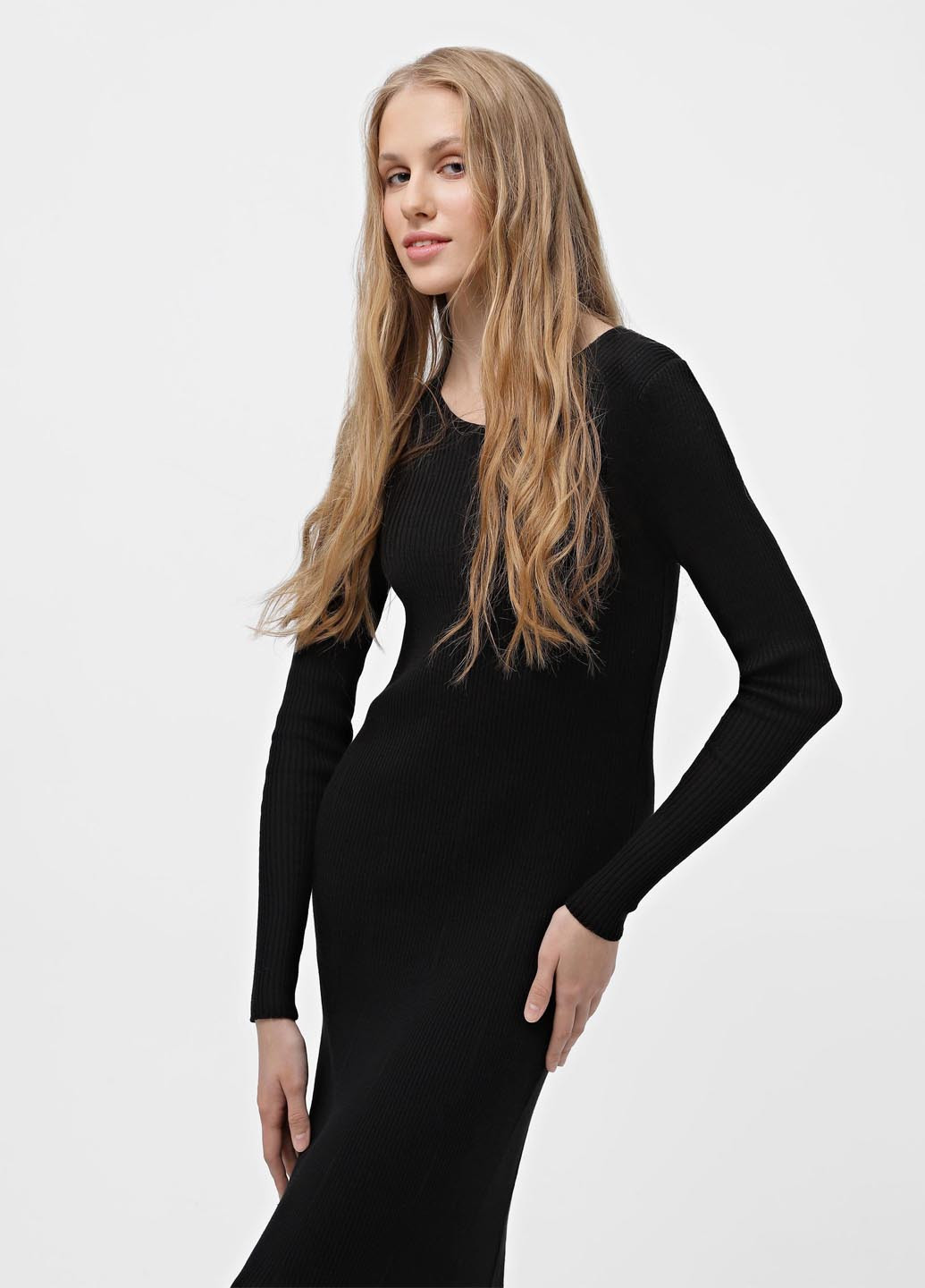 Чорна кежуал сукня силуетна Braska однотонна