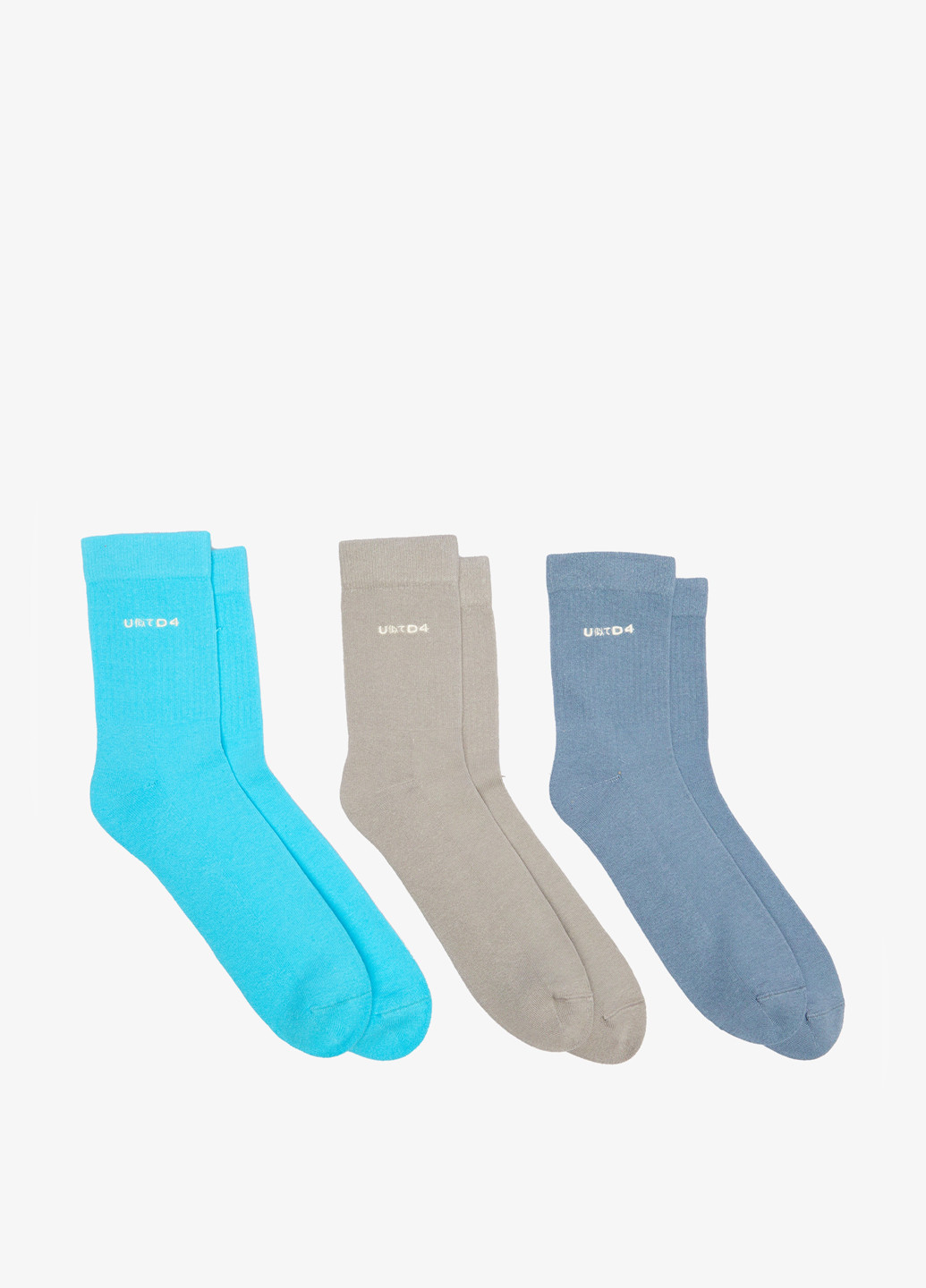 Комбинированные носки (3 пары) UNITED4 логотипы (329059676)