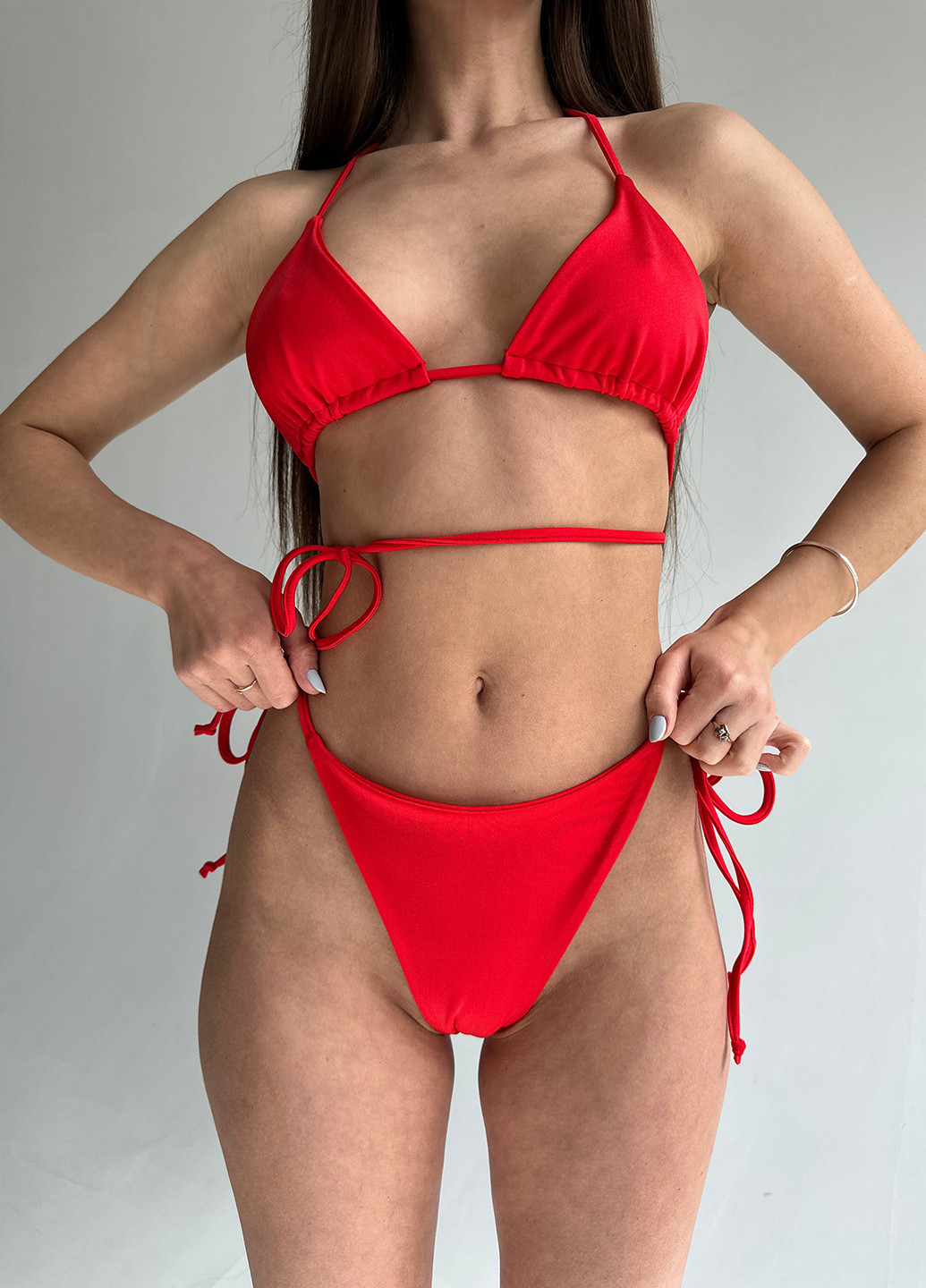 Красный летний купальник (лиф (2 шт.), трусики (2 шт.)) бикини, раздельный NOVA VEGA