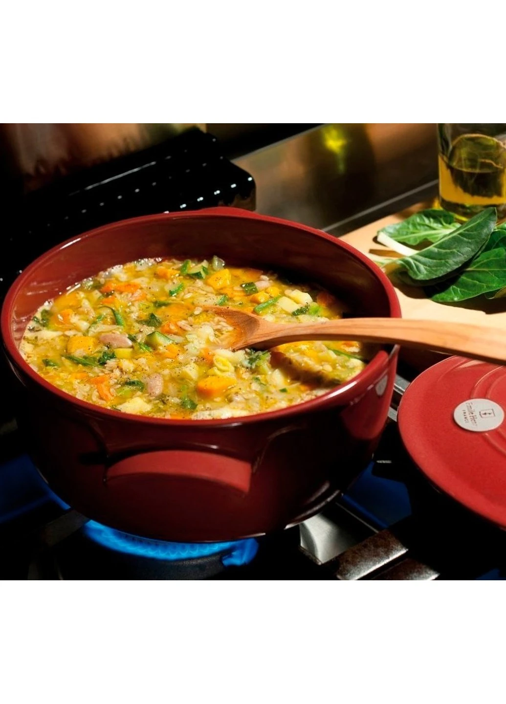 Кастрюля Cookware 4 л 27 см керамическая красная Emile Henry (255274308)