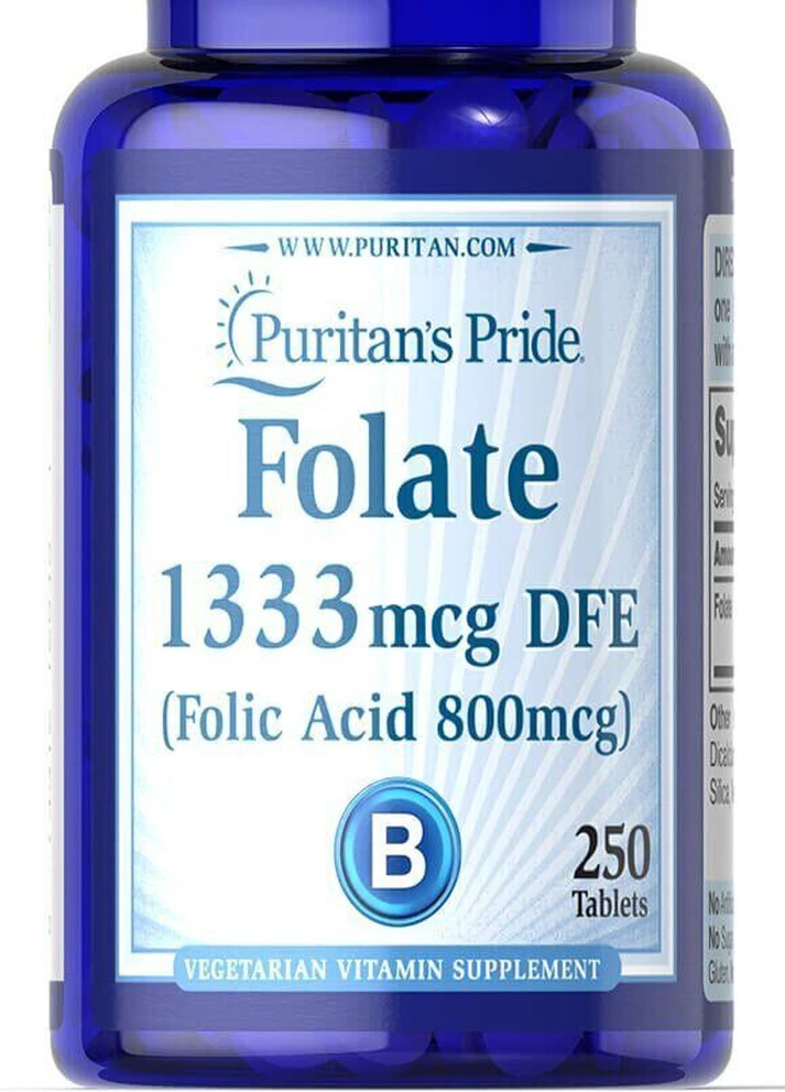 Фолієва кислота Puritan's Pride Folic Acid 800 mcg 250 tabl Puritans Pride (255170490)