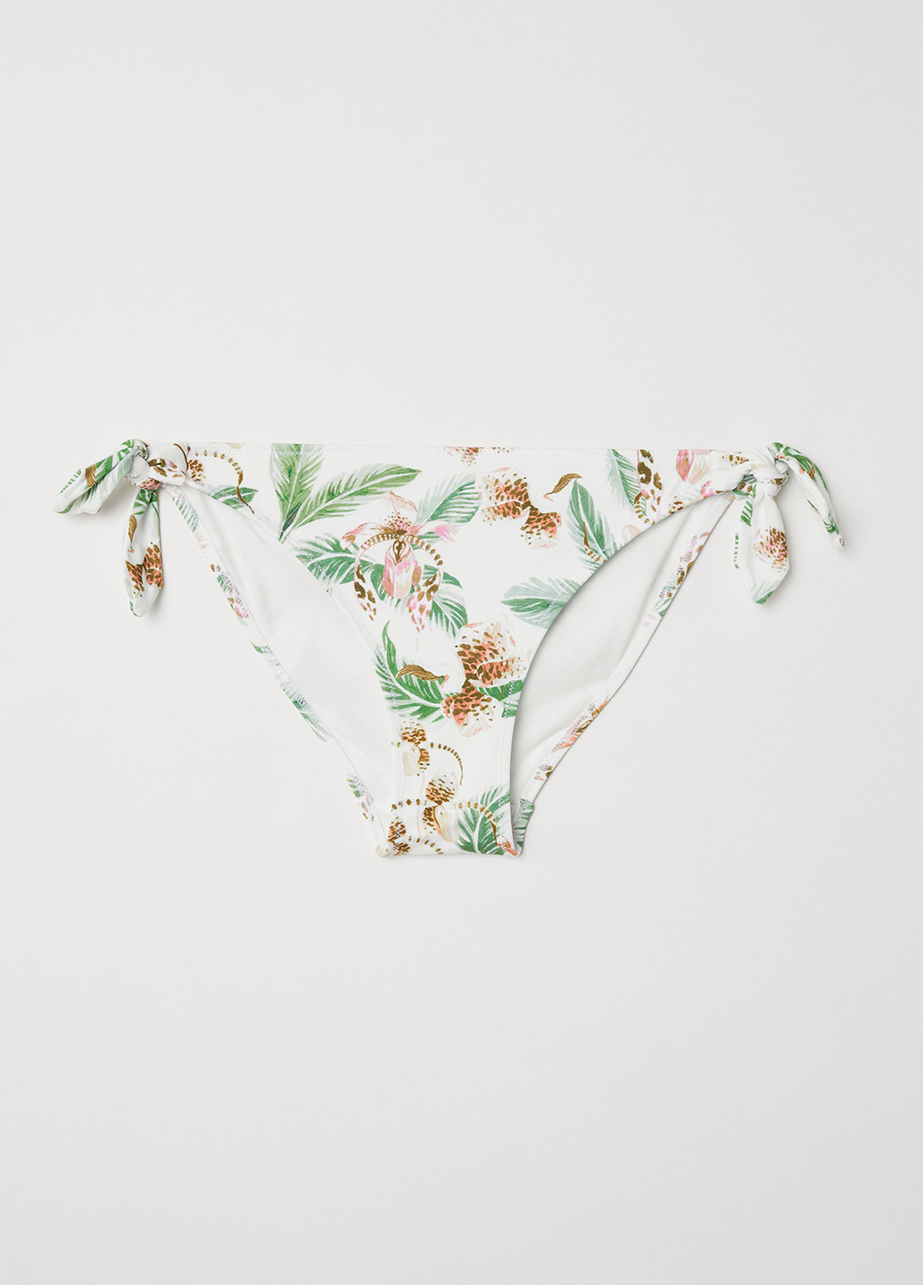 Белые купальные трусики с цветочным принтом H&M