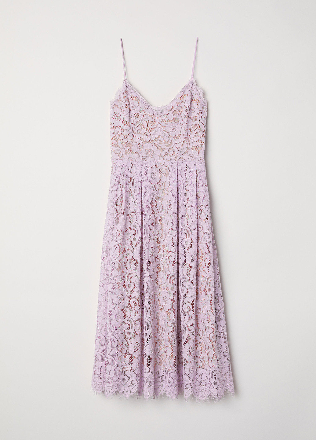 Персиковое кэжуал платье клеш H&M