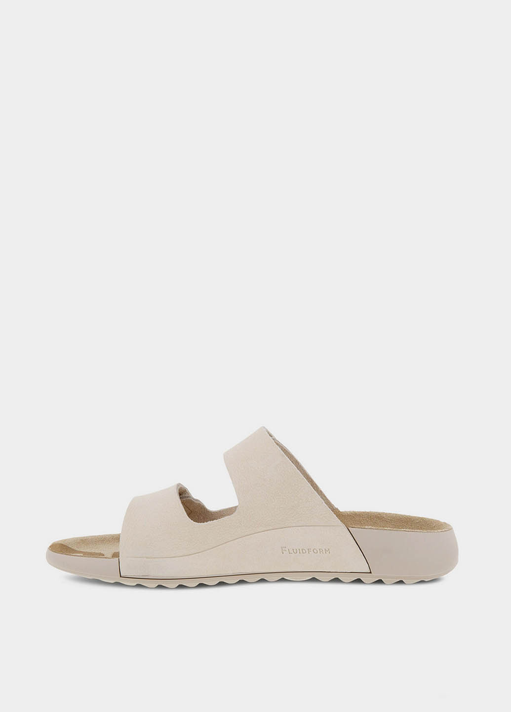 Бежевые шлепанцы Ecco с логотипом