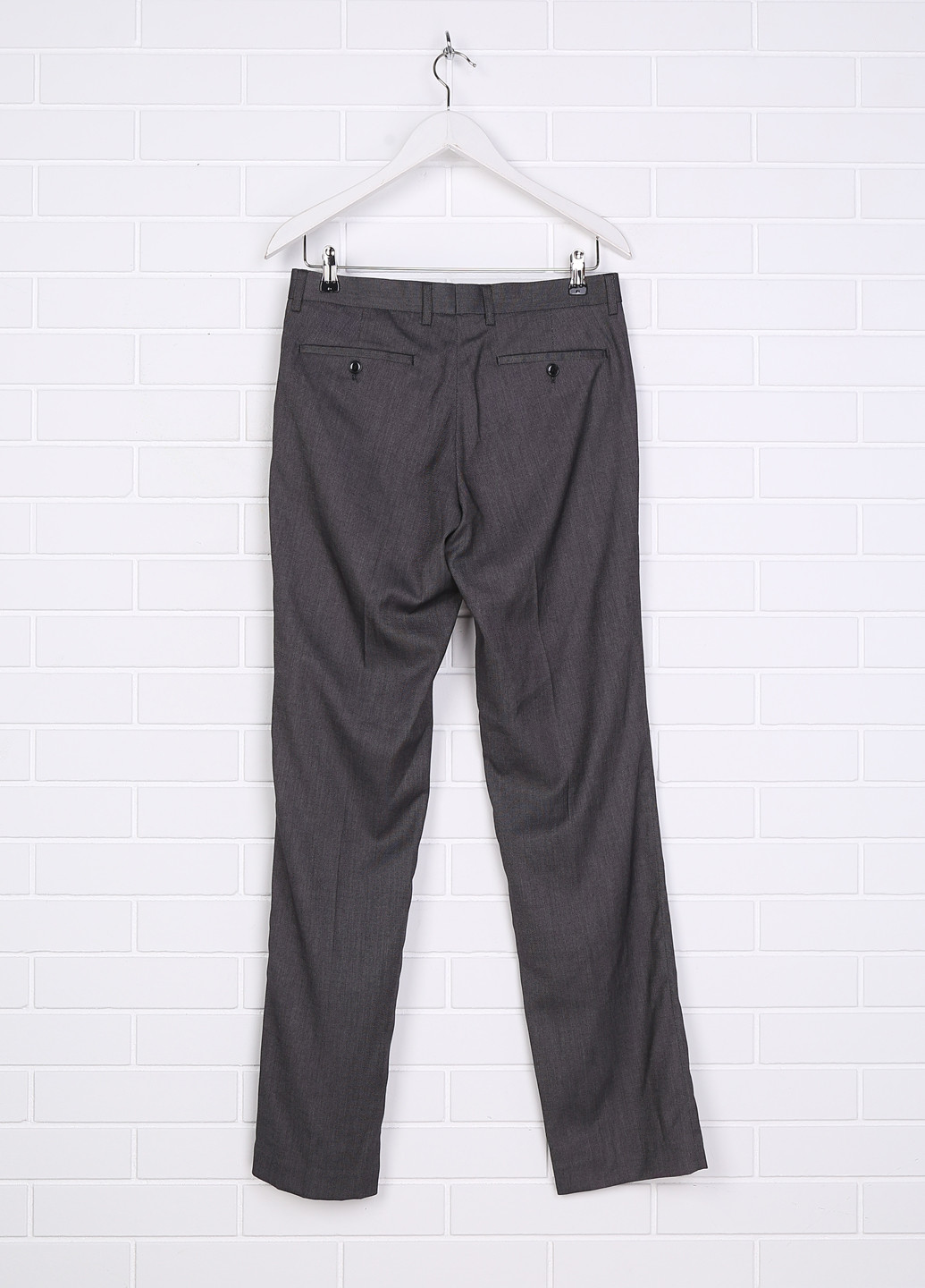 Грифельно-серые классические демисезонные прямые брюки Kiabi