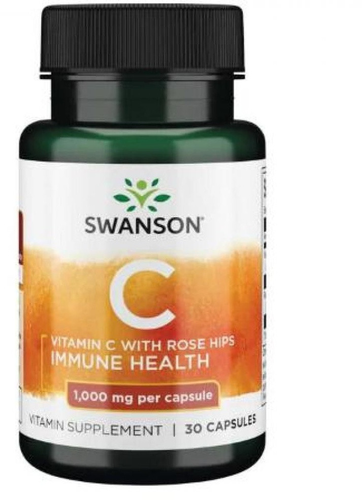 Вітамін С С Vitamin C with Rose Hips 1000 mg 30caps Swanson (232599995)