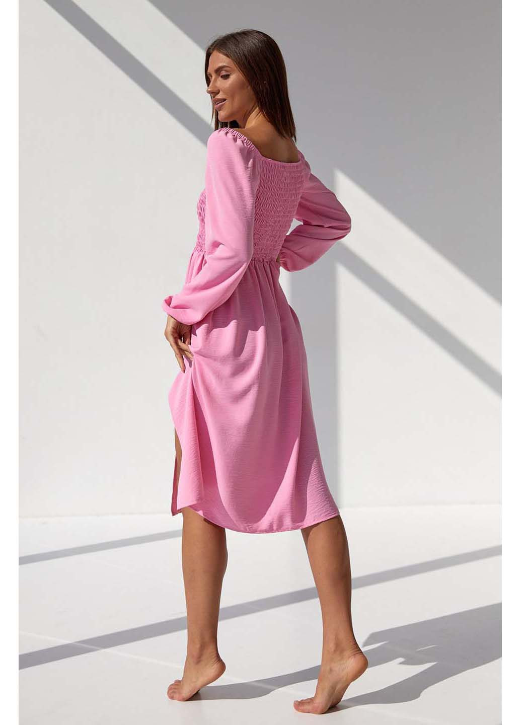 Розовое кэжуал платье SL-Fashion