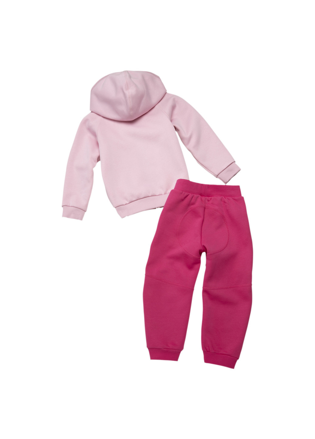Комплект Hooded Babies' Jogger Set Puma однотонний рожевий спортивний бавовна, поліестер, еластан