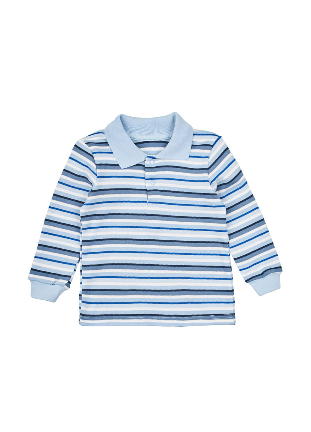 Голубой детская футболка-поло для мальчика Z16 в полоску