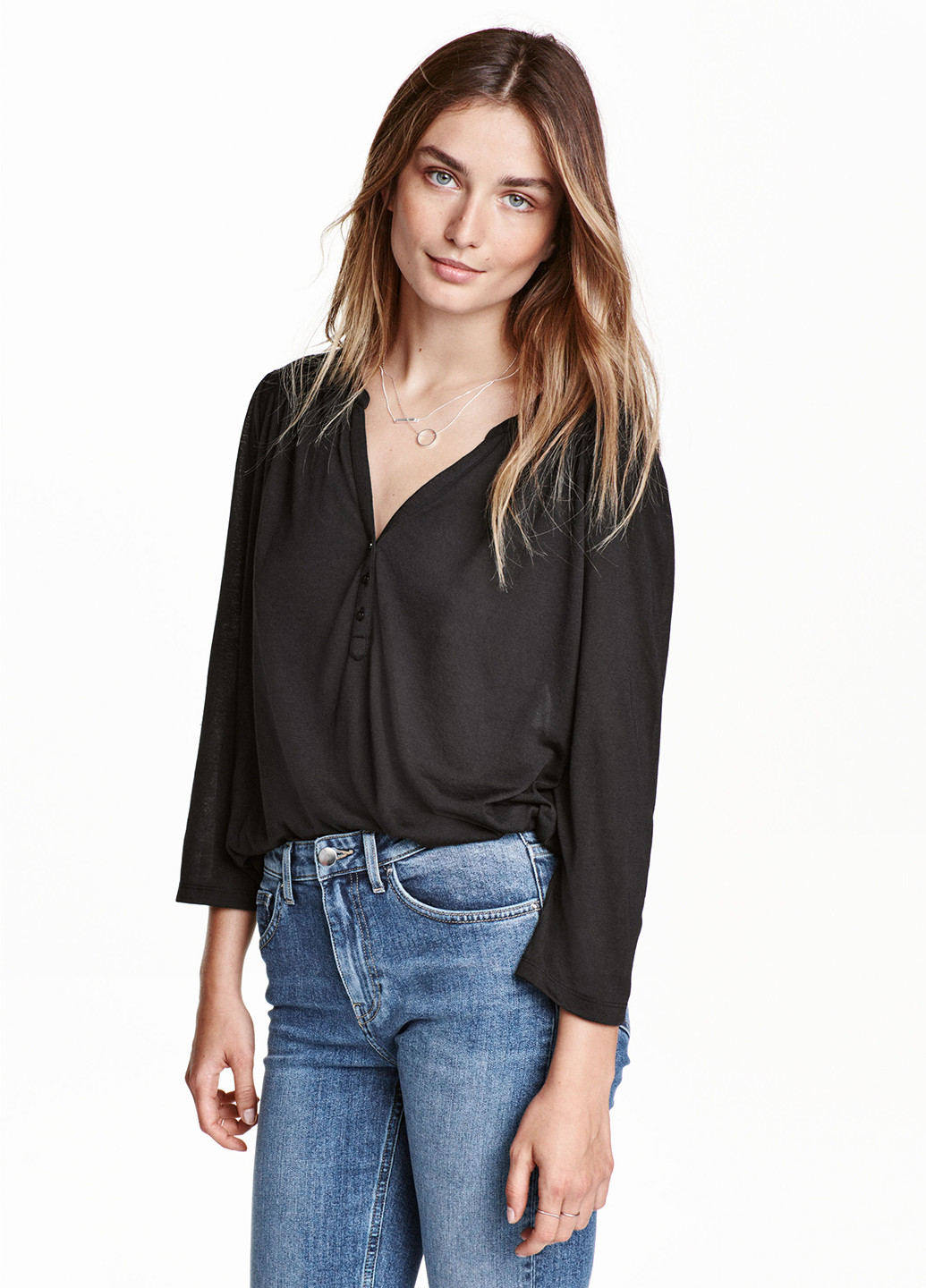 Чёрная блуза H&M