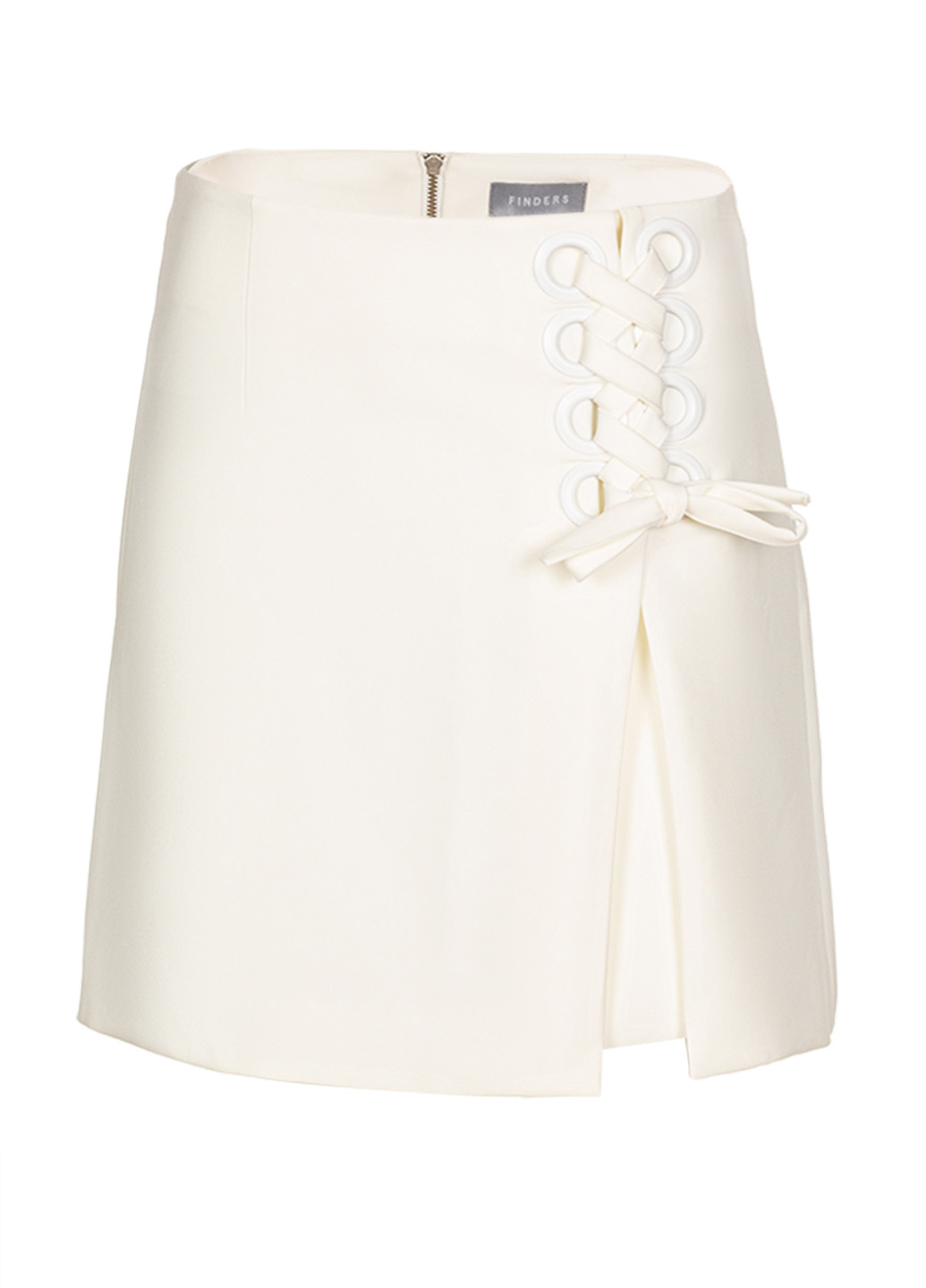 Белая праздничный однотонная юбка Finders Keepers а-силуэта (трапеция)