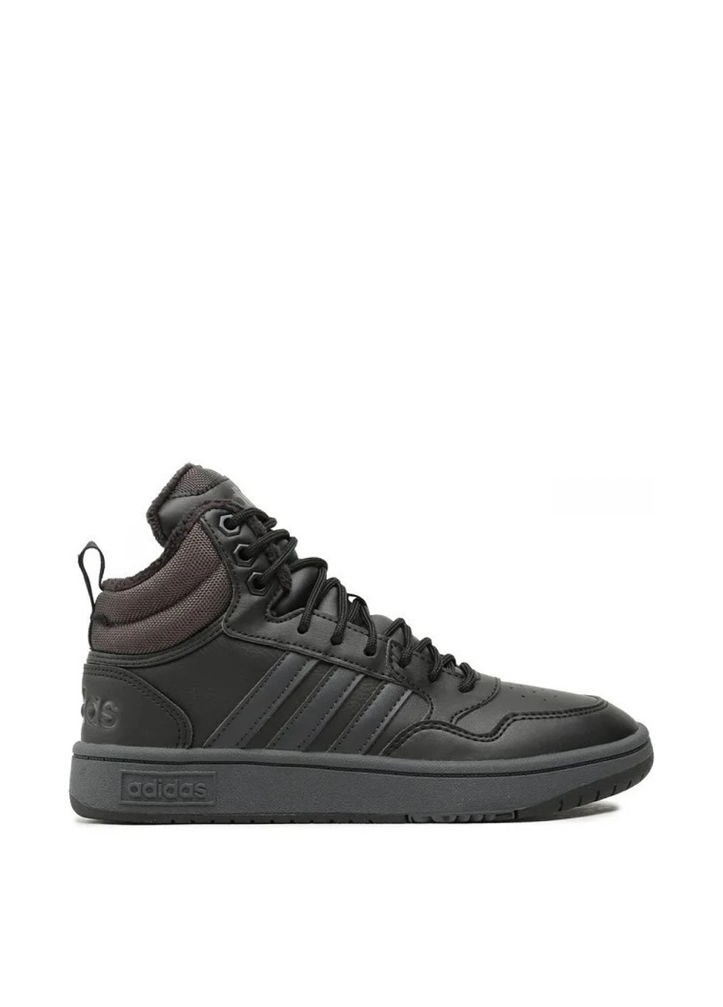 Чорні кросівки зимовий adidas HOOPS 3.0 MID WTR