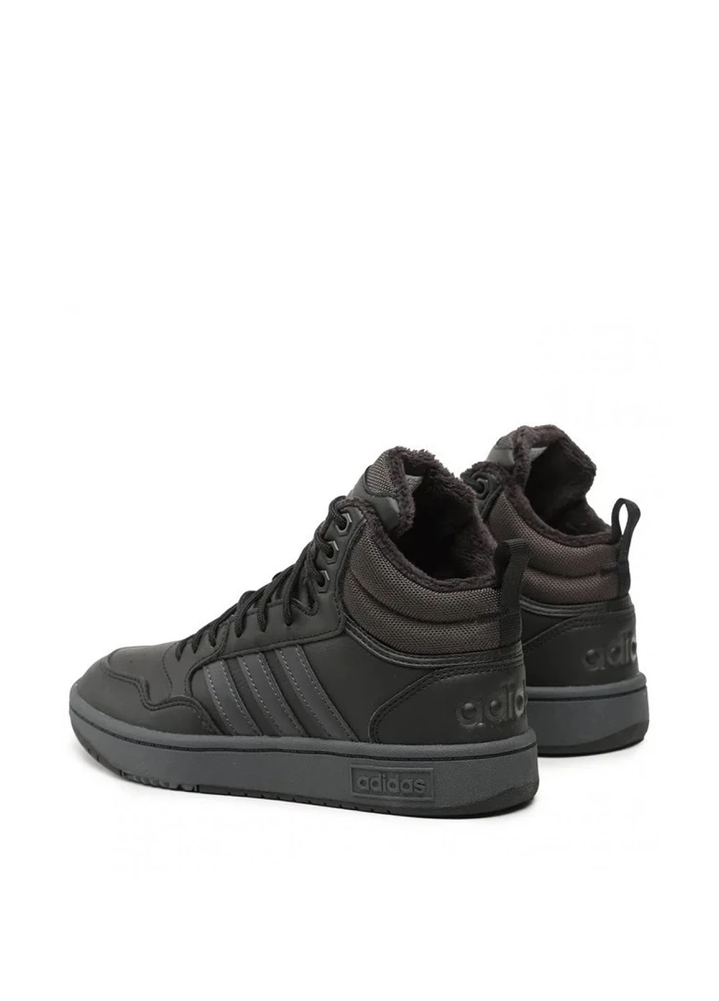 Чорні кросівки зимовий adidas HOOPS 3.0 MID WTR