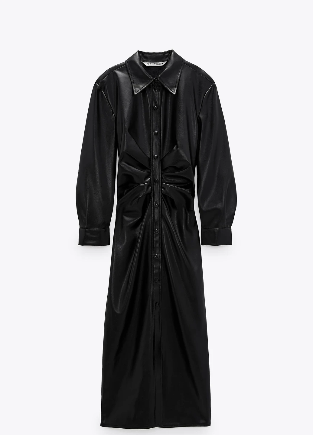 Черное кэжуал платье Zara однотонное