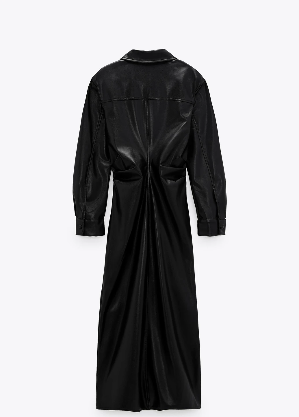 Черное кэжуал платье Zara однотонное