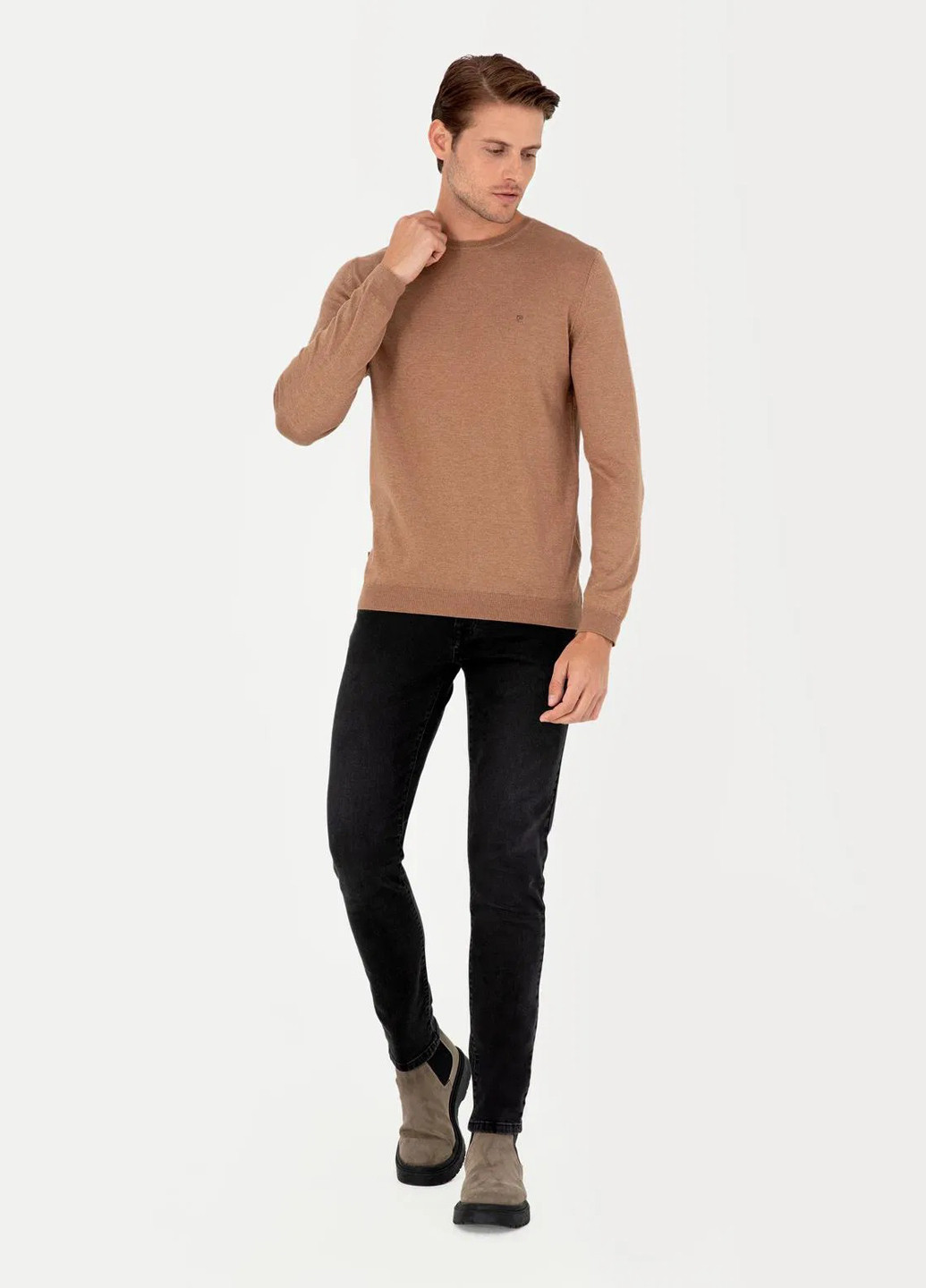 Темно-бежевий демісезонний джемпер джемпер Pierre Cardin