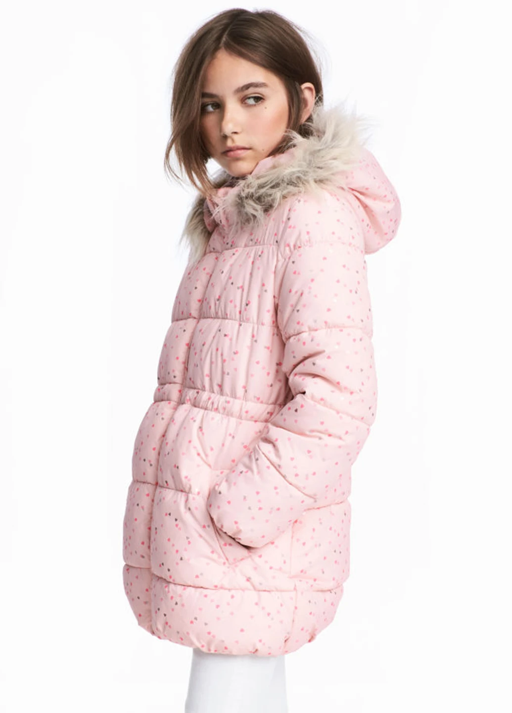 Рожева зимня куртка H&M