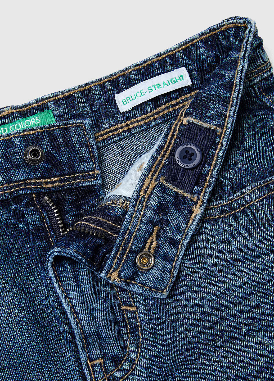 Темно-синие демисезонные прямые джинсы United Colors of Benetton