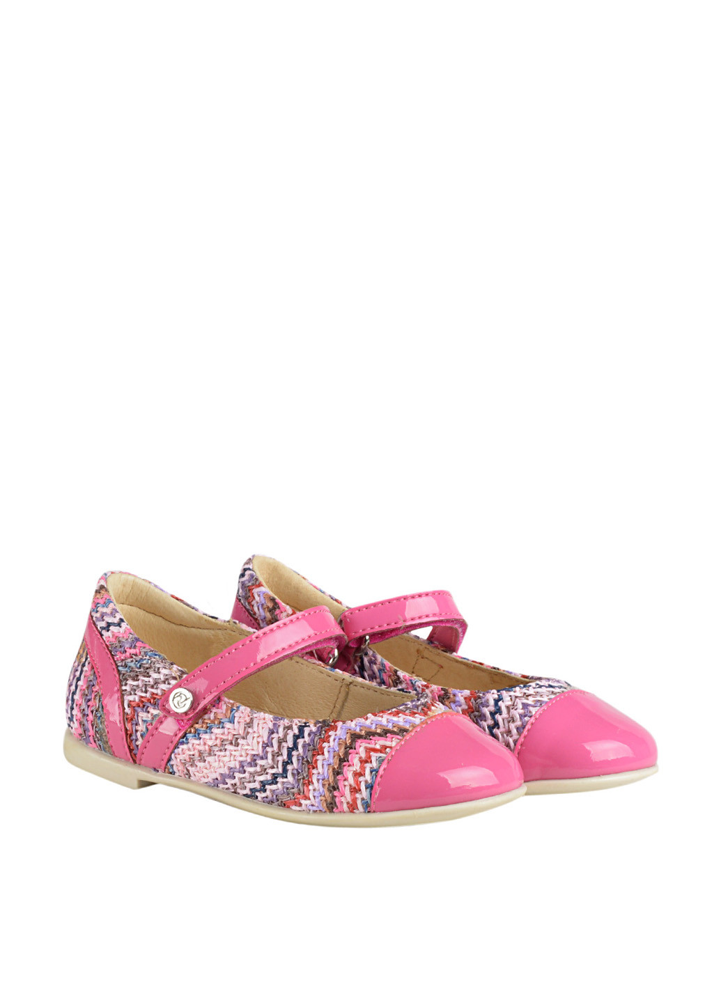 Розово-лиловые туфли без каблука Naturino