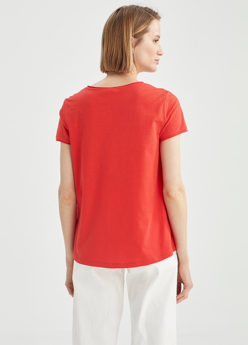 Красная летняя футболка DeFacto