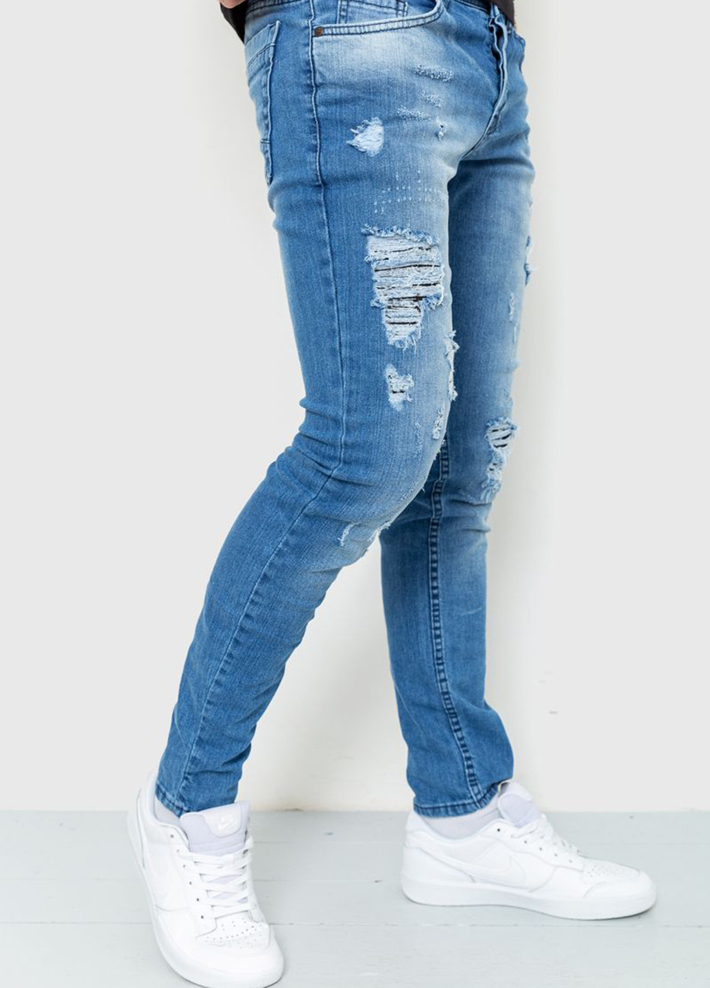 Голубые демисезонные скинни джинсы Ager