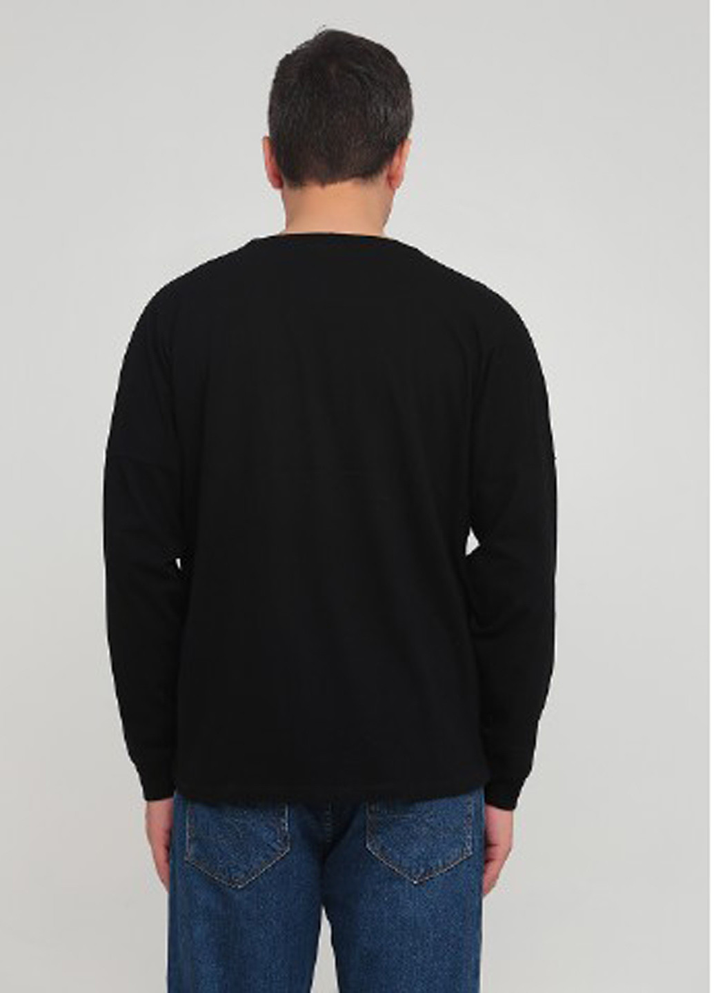 Черный свитшот J.America однотонный без декора (361960040)