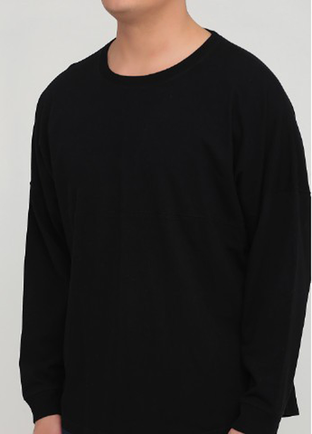 Черный свитшот J.America однотонный без декора (361960040)