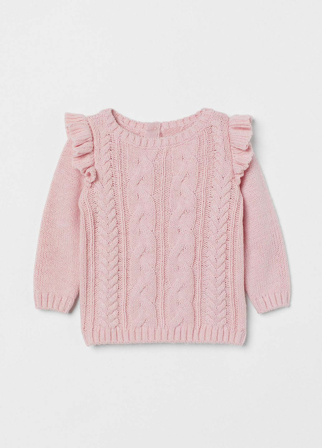 Светло-розовый зимний свитер джемпер H&M