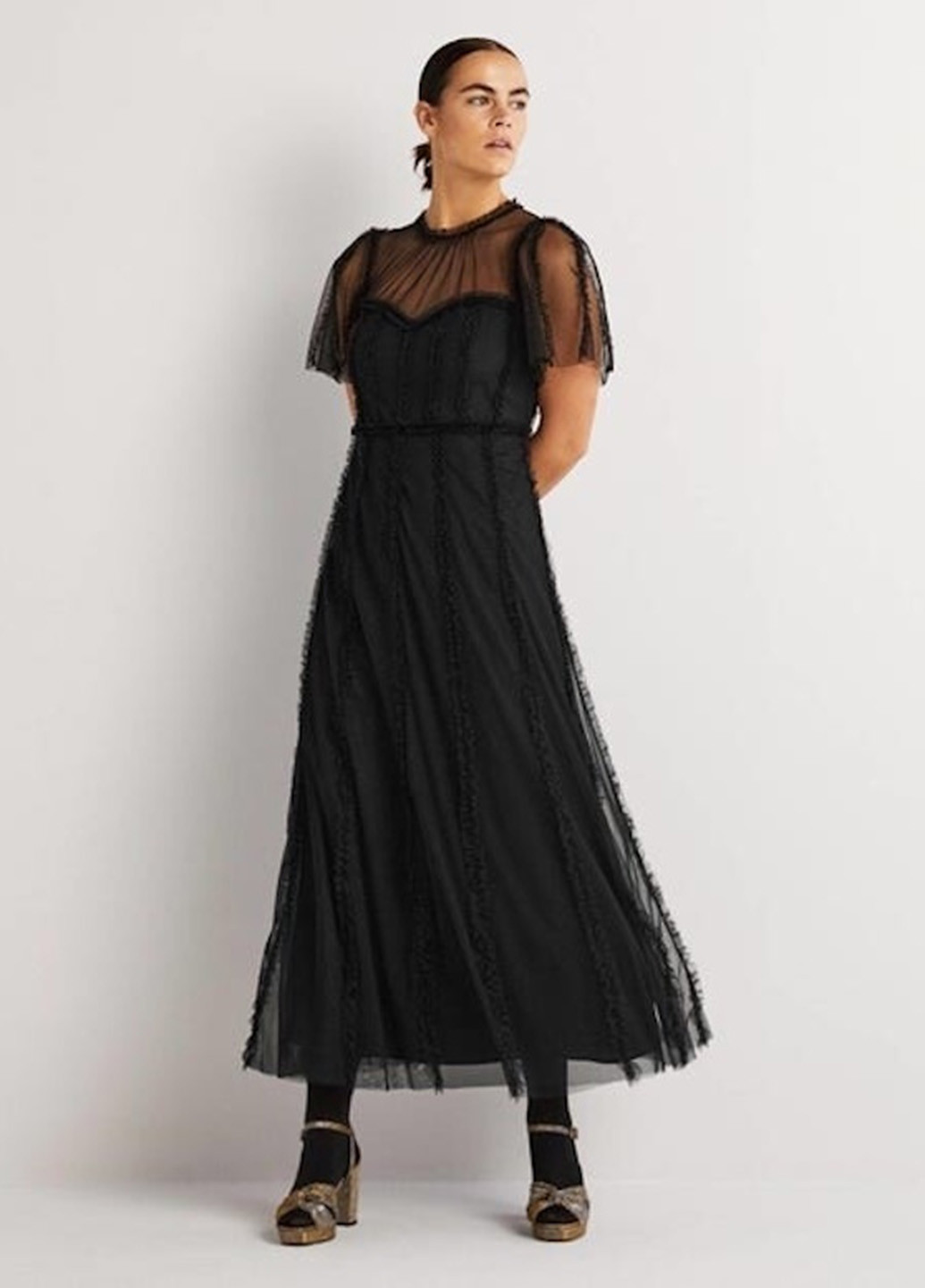 Чорна кежуал сукня кльош Boden однотонна