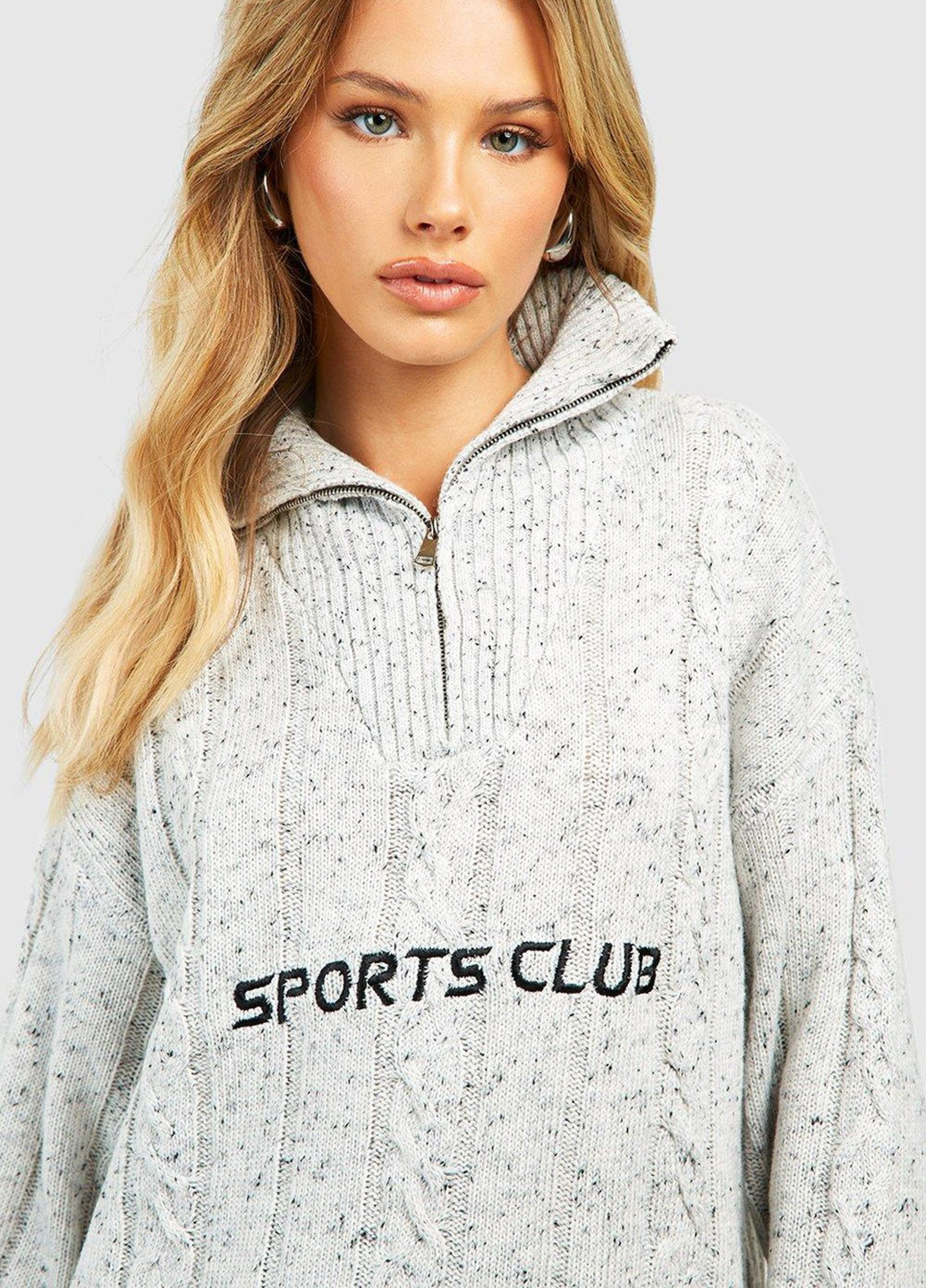 Світло-сірий зимовий светр Boohoo