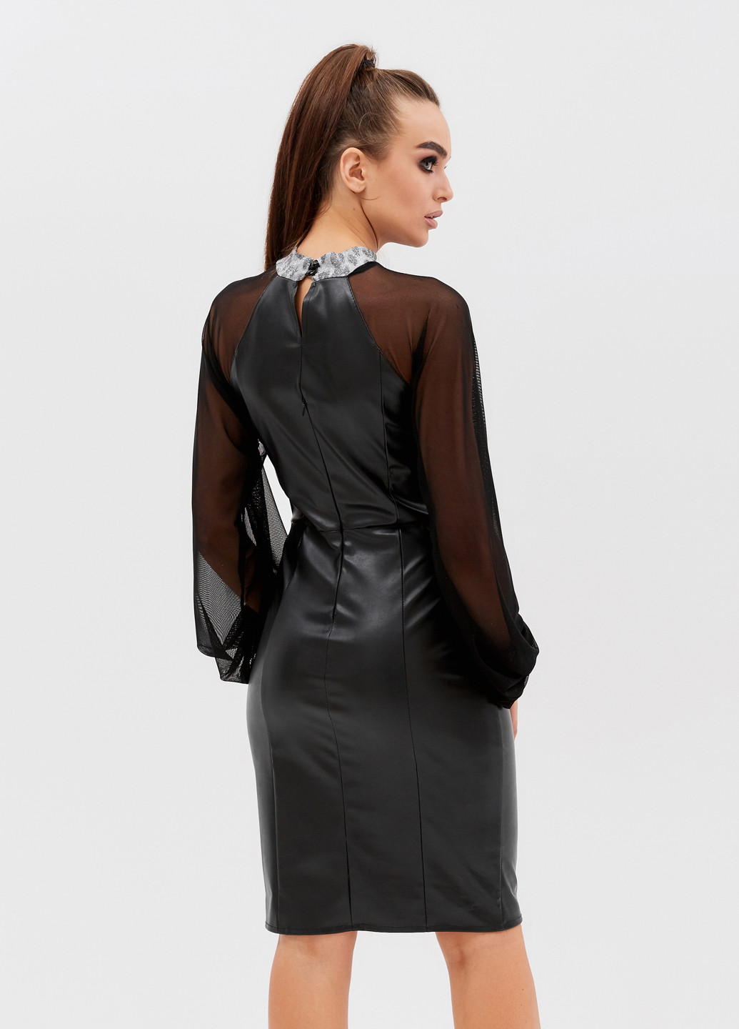 Черное кэжуал платье футляр ST-Seventeen леопардовый