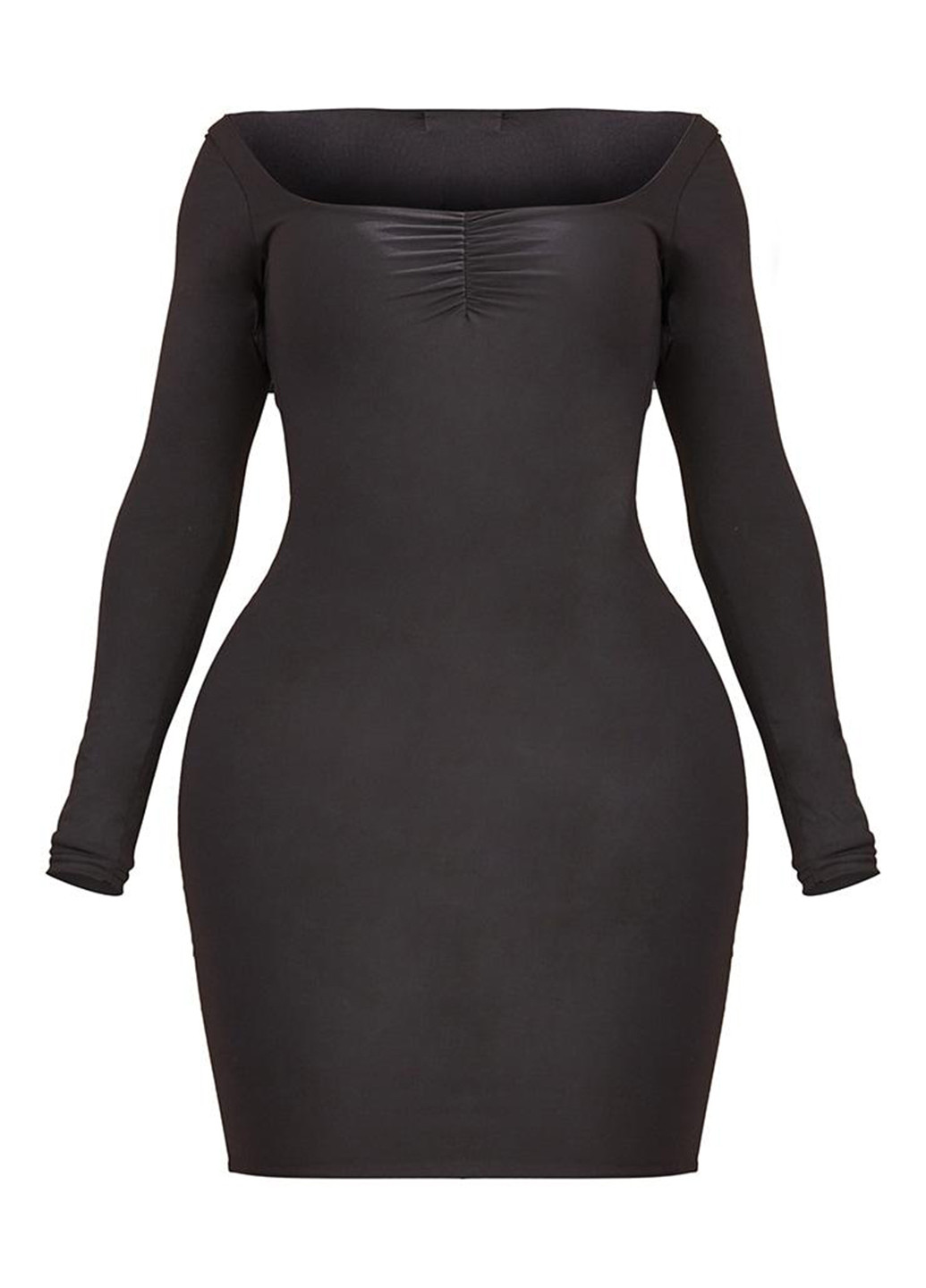 Чорна кежуал cукня PrettyLittleThing однотонна