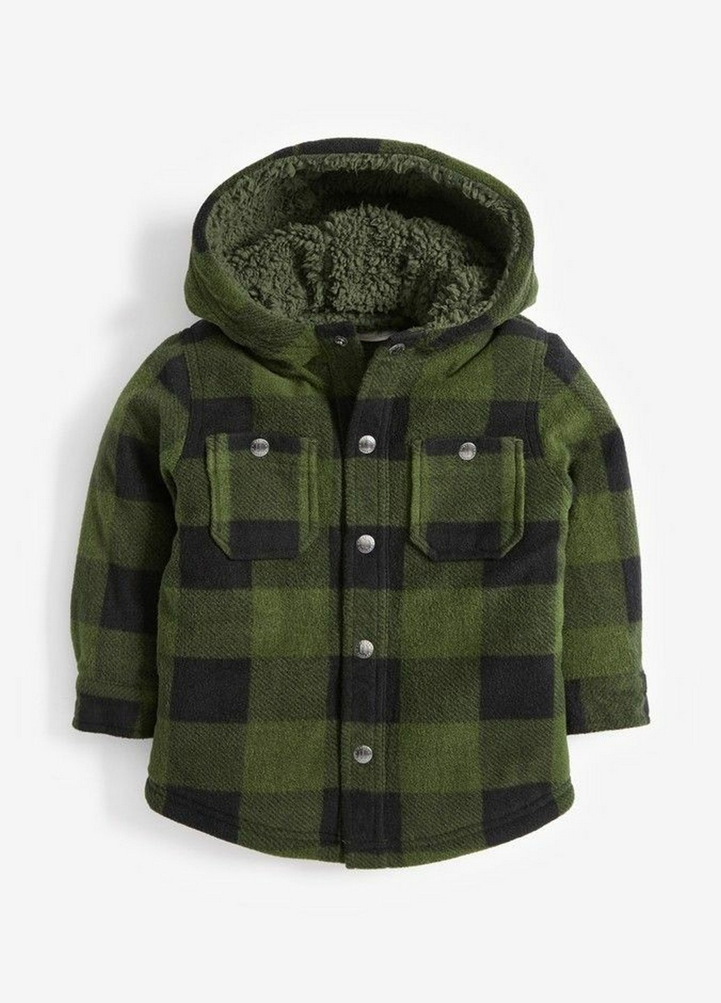Темно-зеленая зимняя куртка флисовая Next Baby