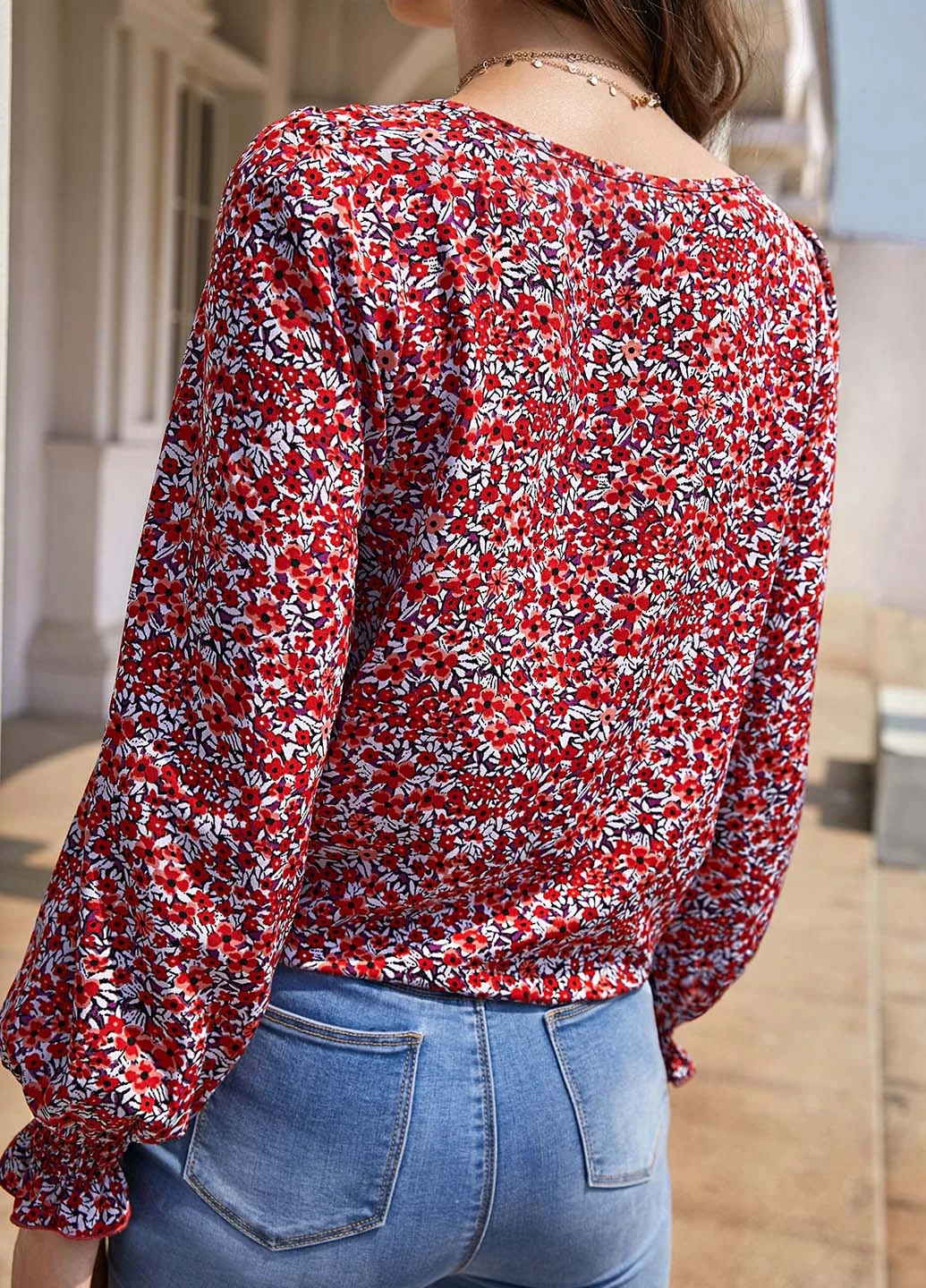 Комбинированная блуза SHEIN