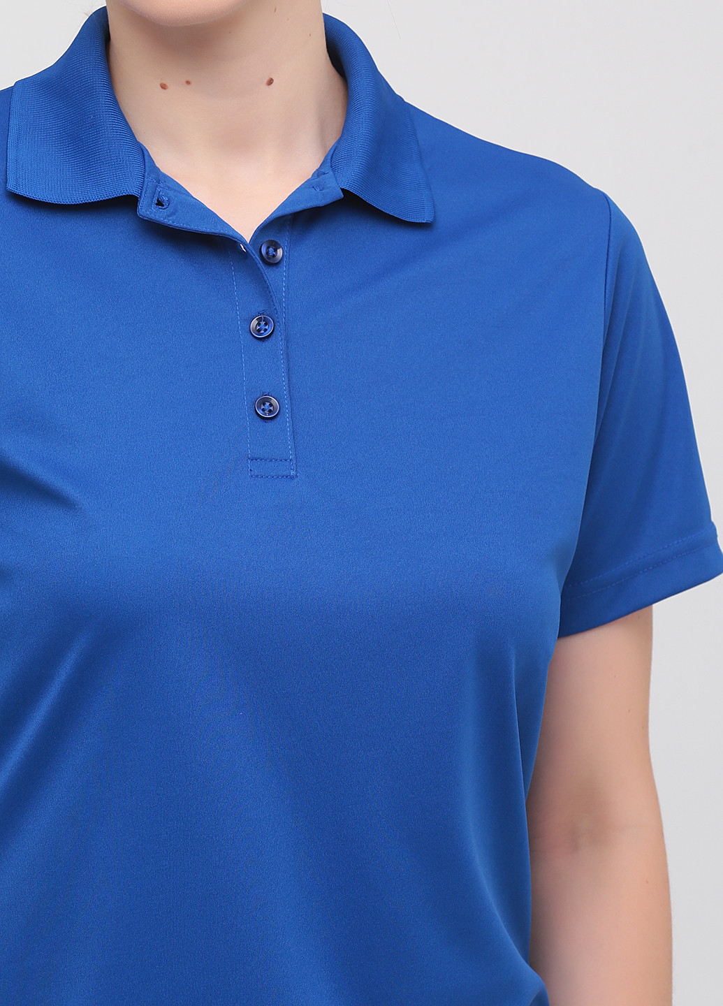 Светло-синяя женская футболка-поло Paragon однотонная