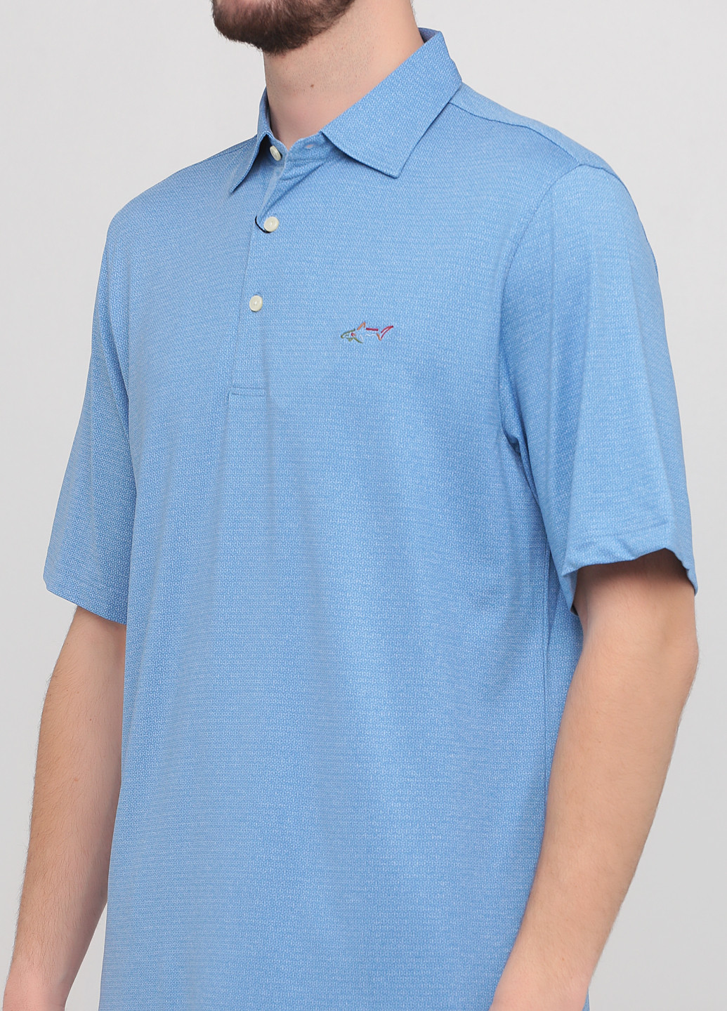 Темно-голубой футболка-поло для мужчин Greg Norman с орнаментом