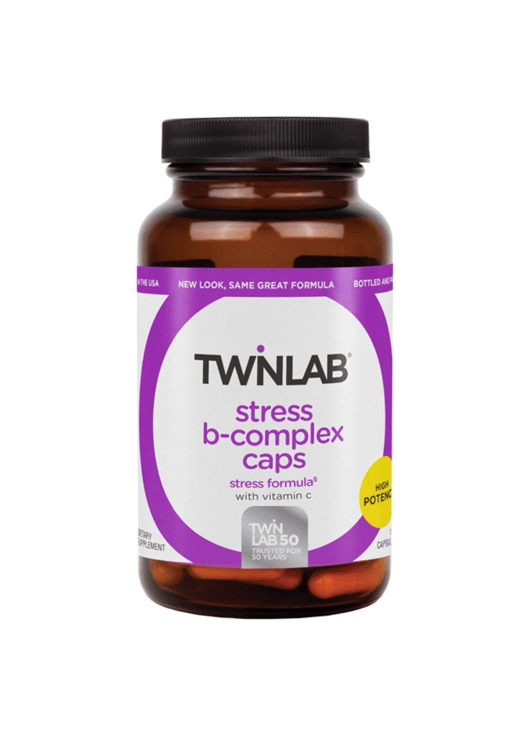 Комплекс витаминов группы Б Stress B-Complex with vitamin C 100 капсул Twinlab (255407570)