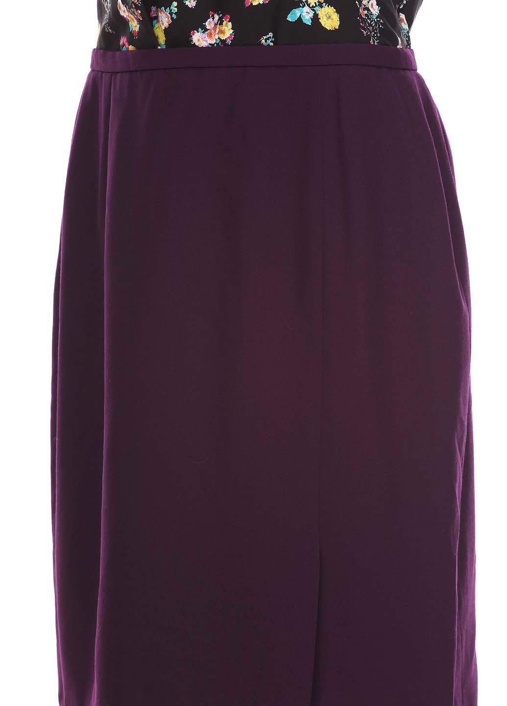 Фиолетовая кэжуал однотонная юбка Fashion Star