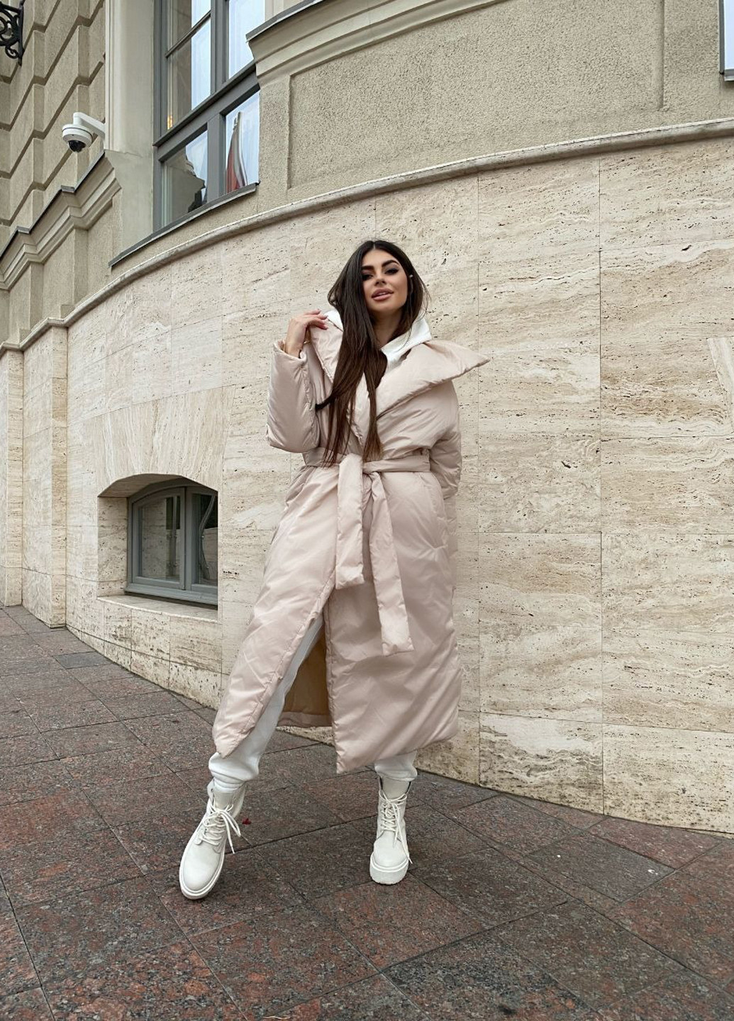 Бежева демісезонна куртка куртка-пальто Fashion