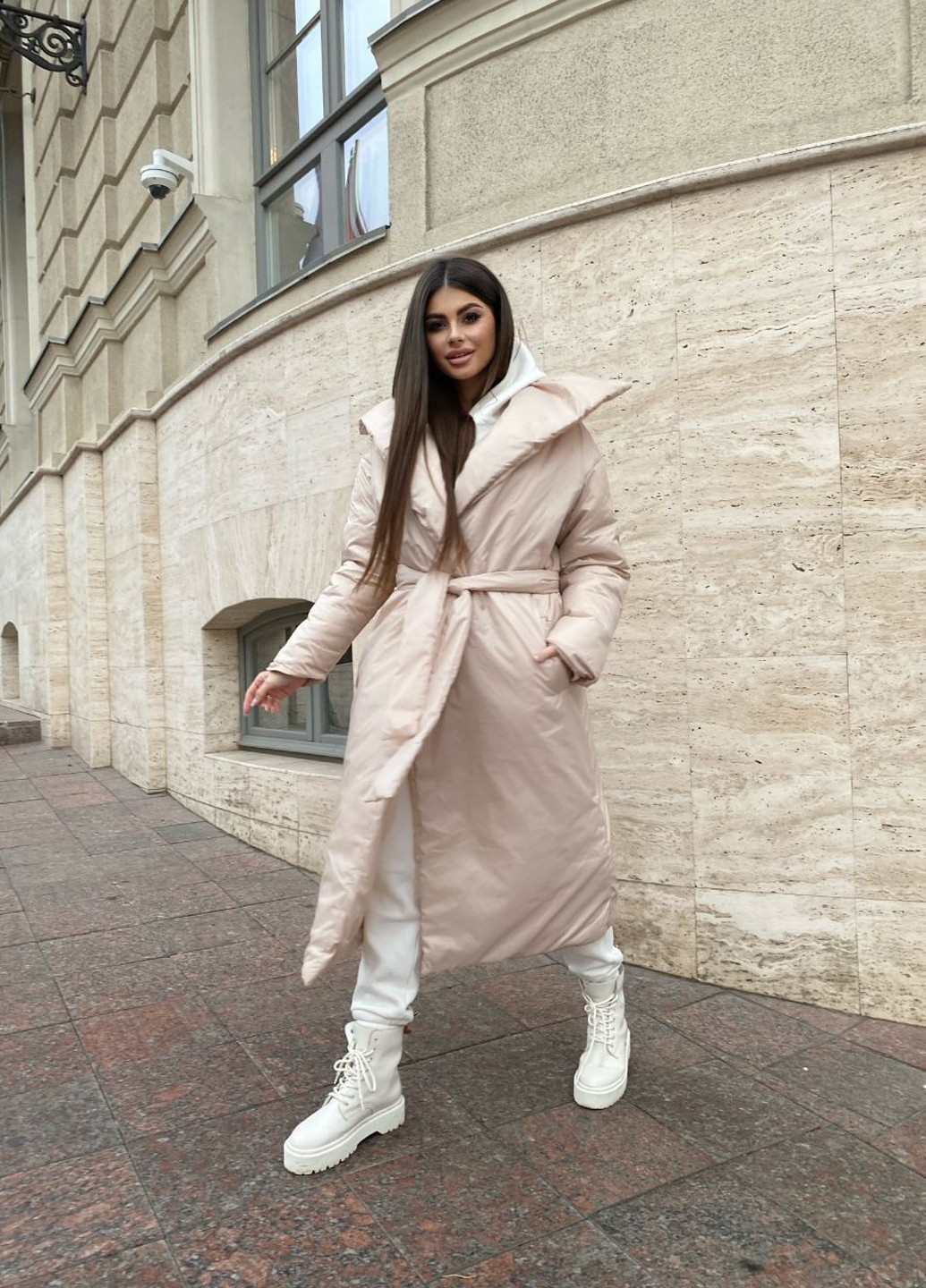 Бежева демісезонна куртка куртка-пальто Fashion