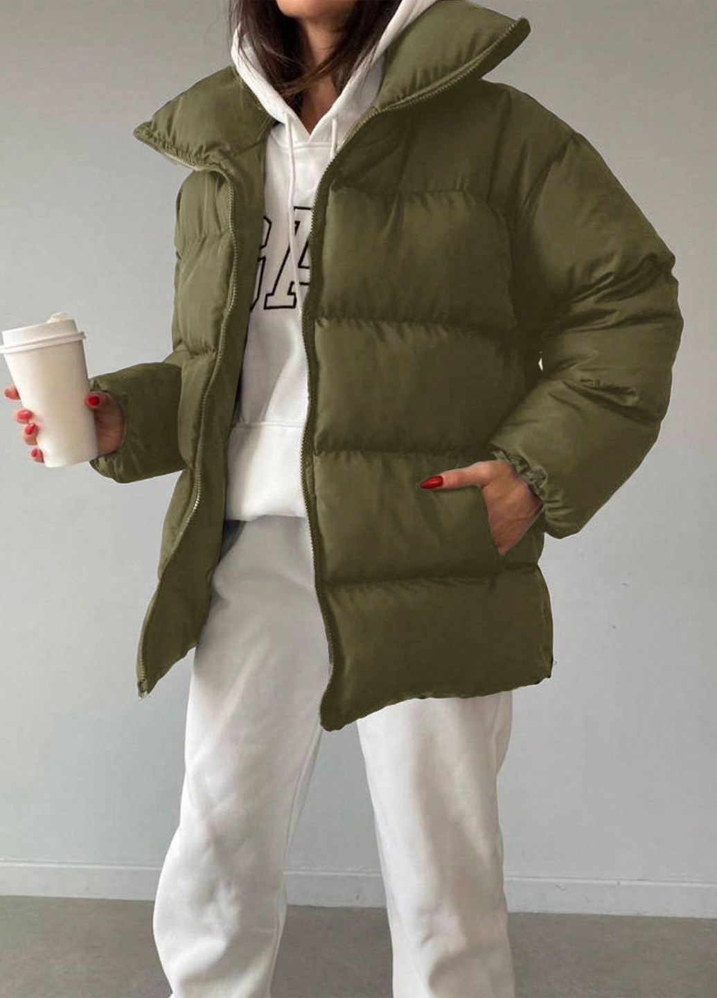 Зелена зимня куртка SHEIN